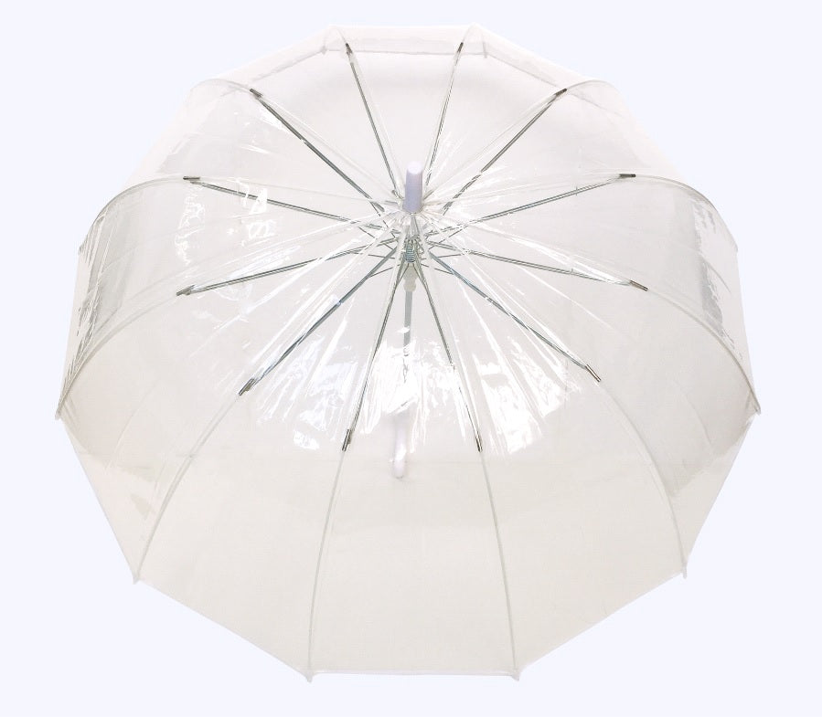 Transparenter Regenschirm - weiß