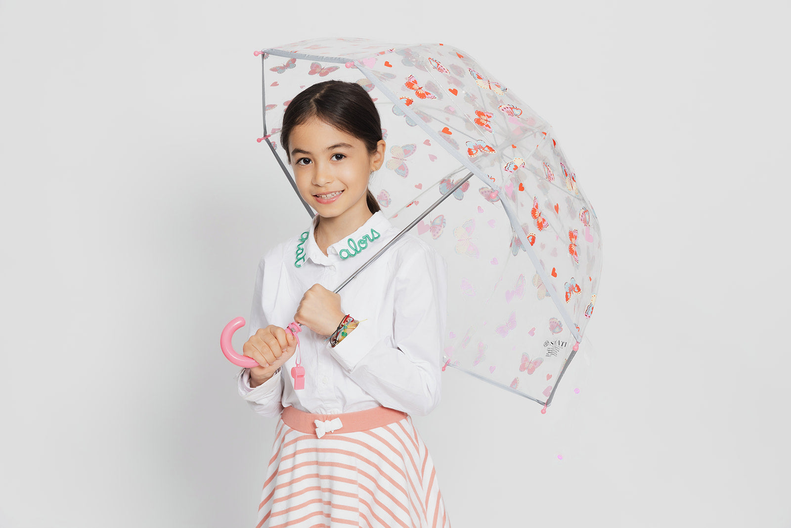 Kinderregenschirm Schmetterlinge Transparent