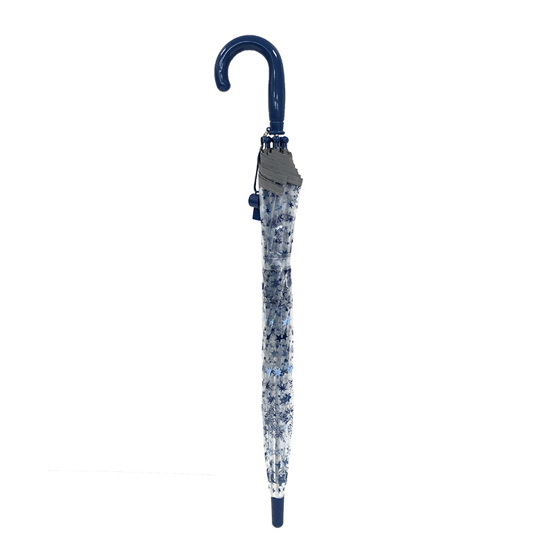 Kinderregenschirm blaue Sterne Transparent