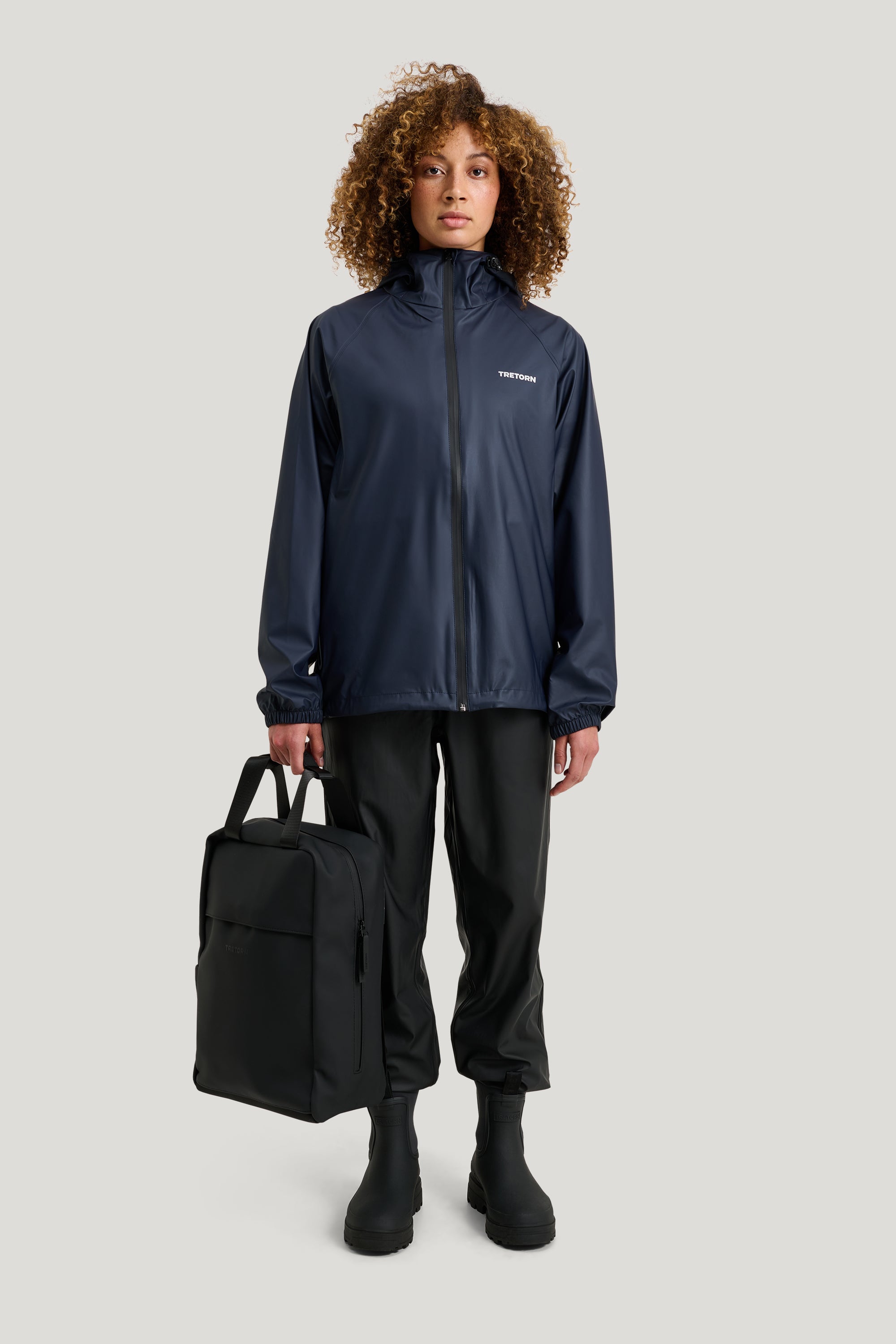 Tretorn Packable Rainbreaker set Navy Blaze