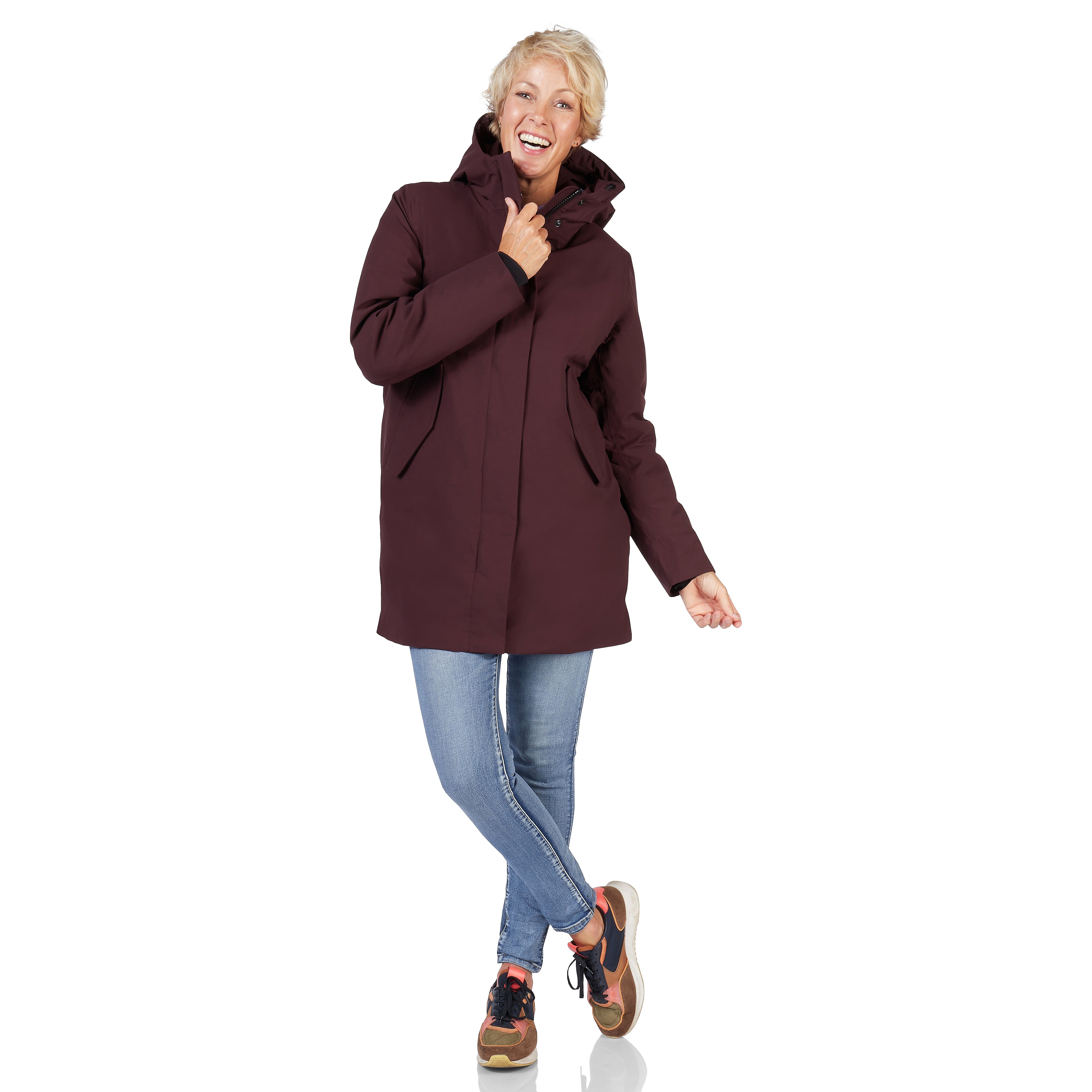 Happy Rainy Days Winterjacke Damen Chicago Burgandy