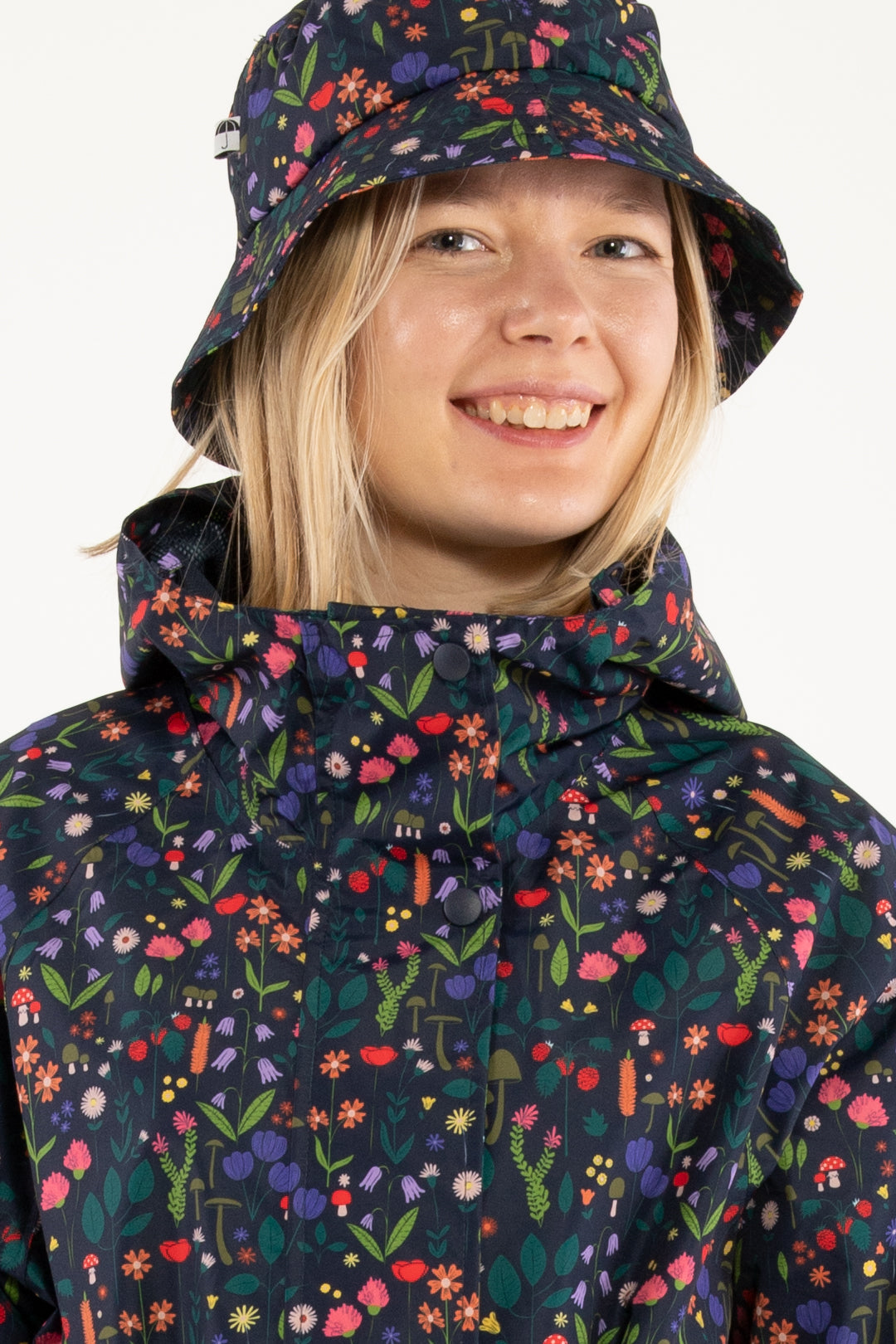 Danefae Regenjas Dames Elisabeth Dark Navy Botanical