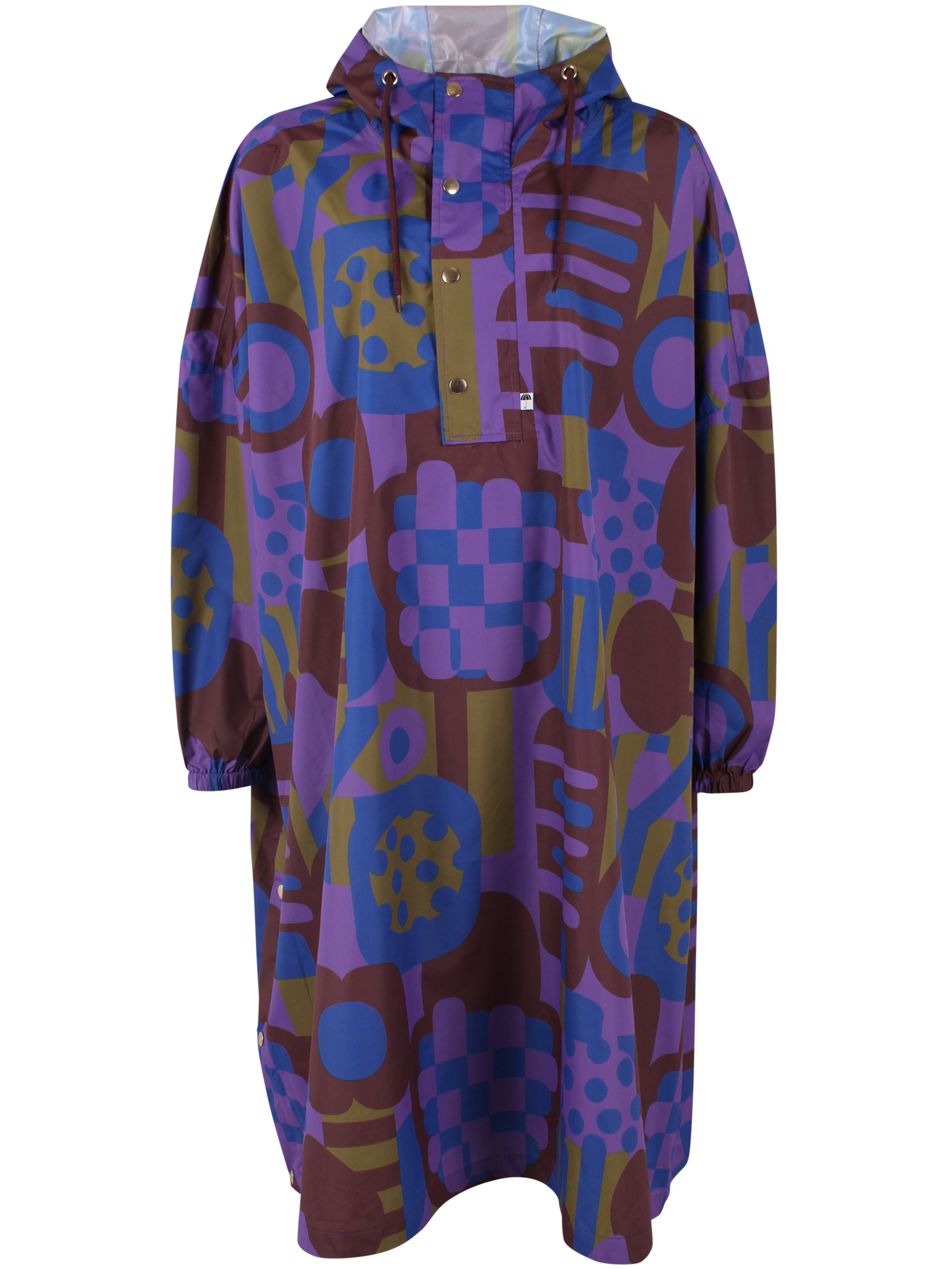 DaneDreamdrops_RainPoncho_Purple_Patchland front