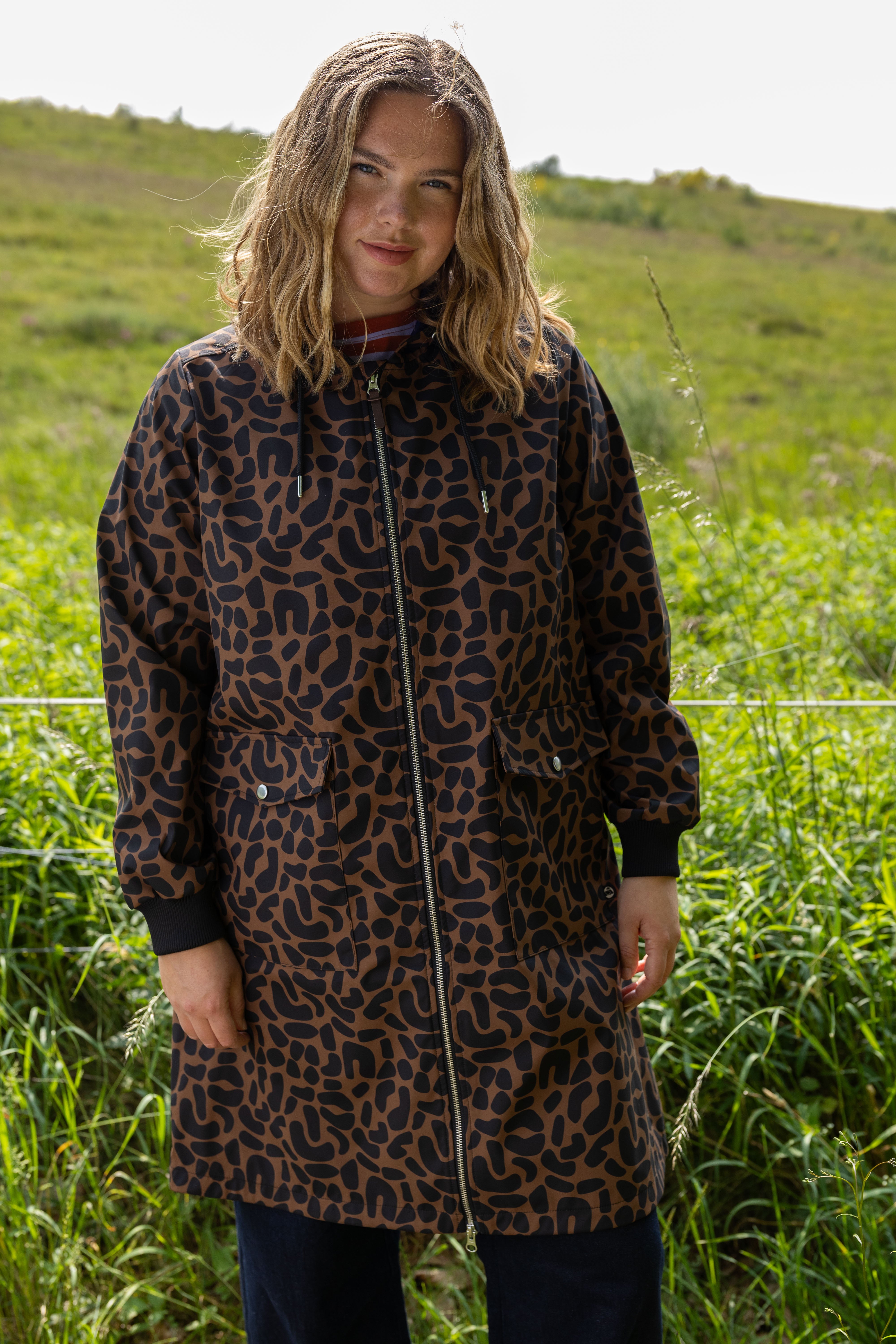 Danemarselisborg Brushed Shell Parka Brown/ Black UNILEOPARD