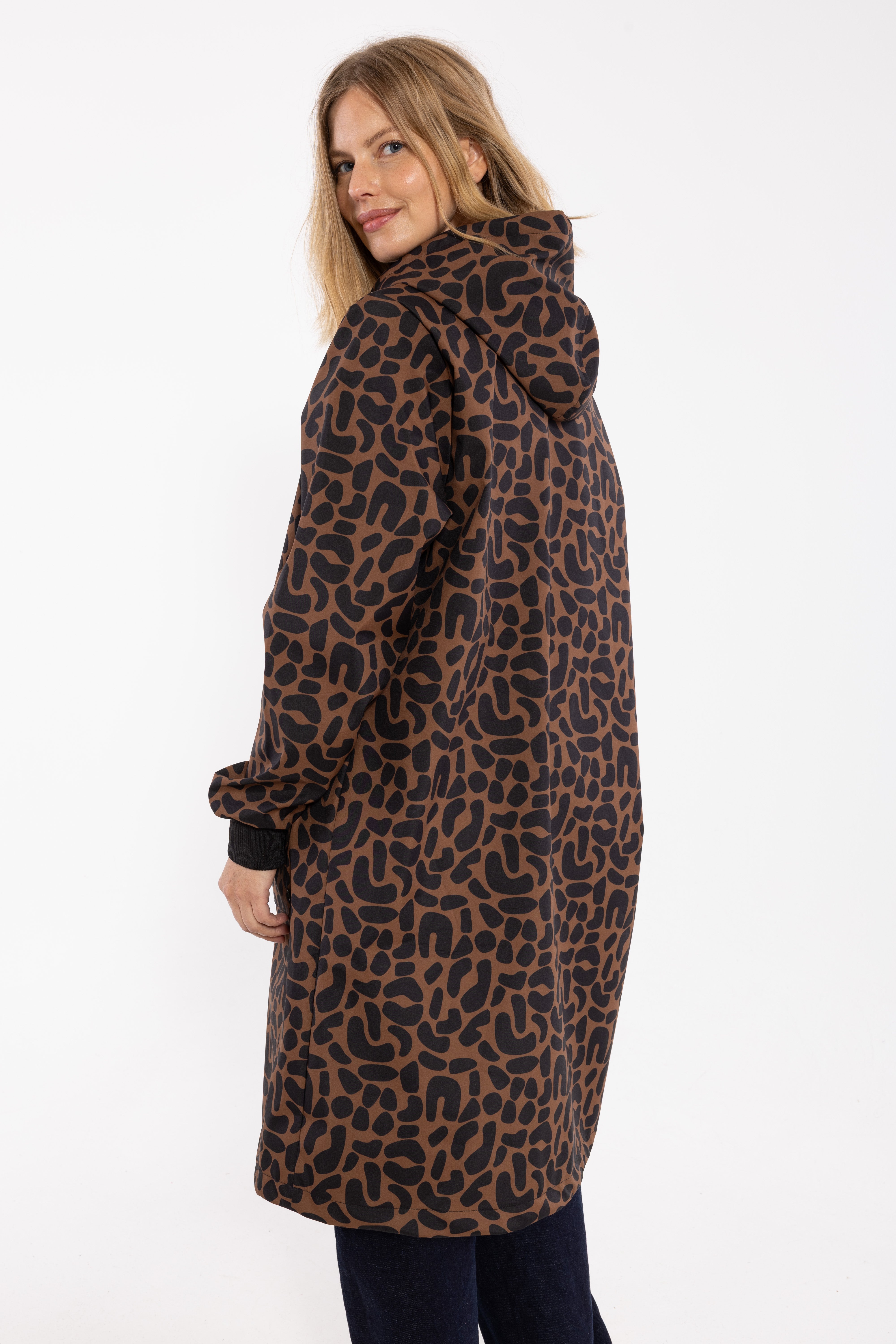 Danemarselisborg Brushed Shell Parka Brown/ Black UNILEOPARD