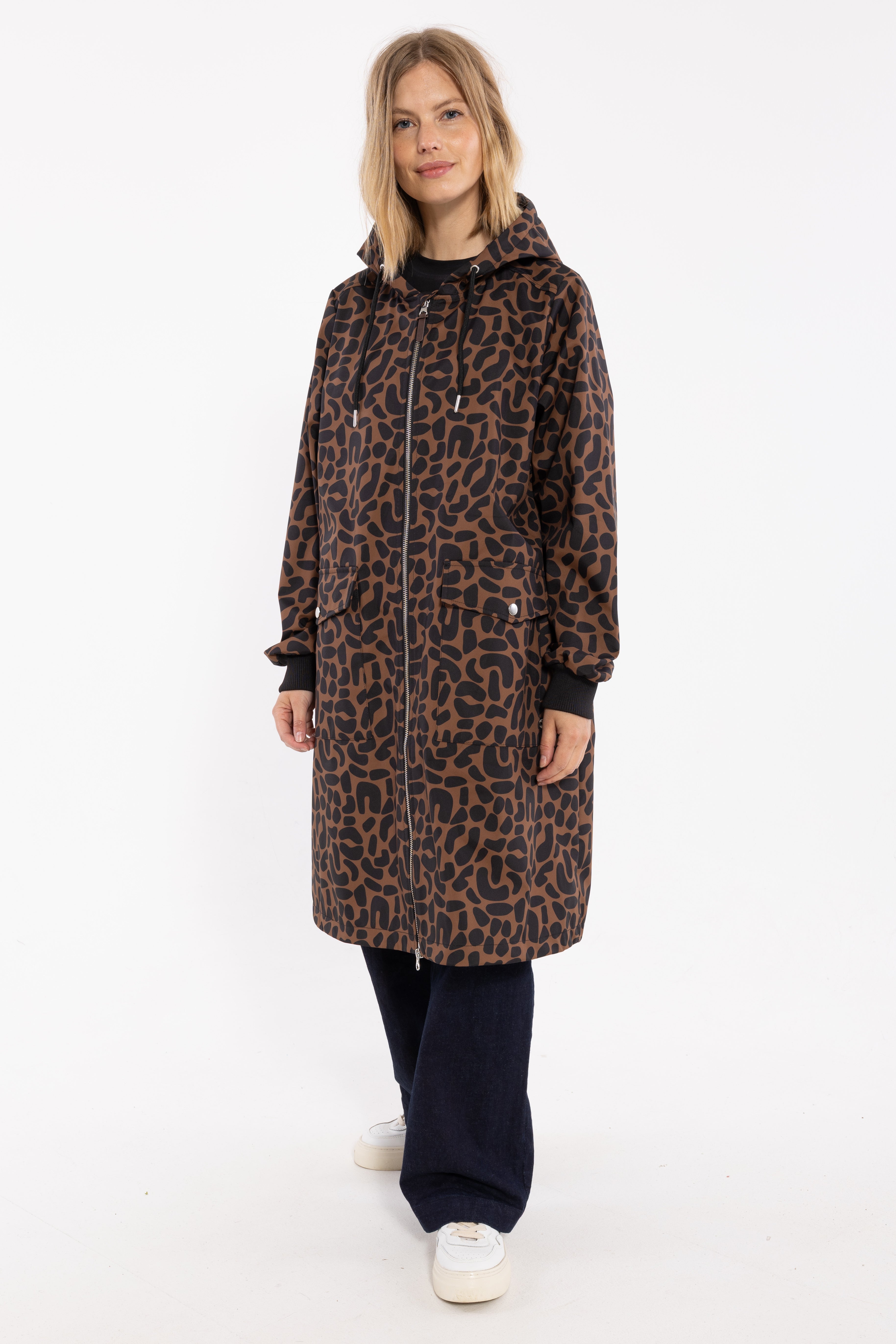 Danemarselisborg Brushed Shell Parka Brown/ Black UNILEOPARD