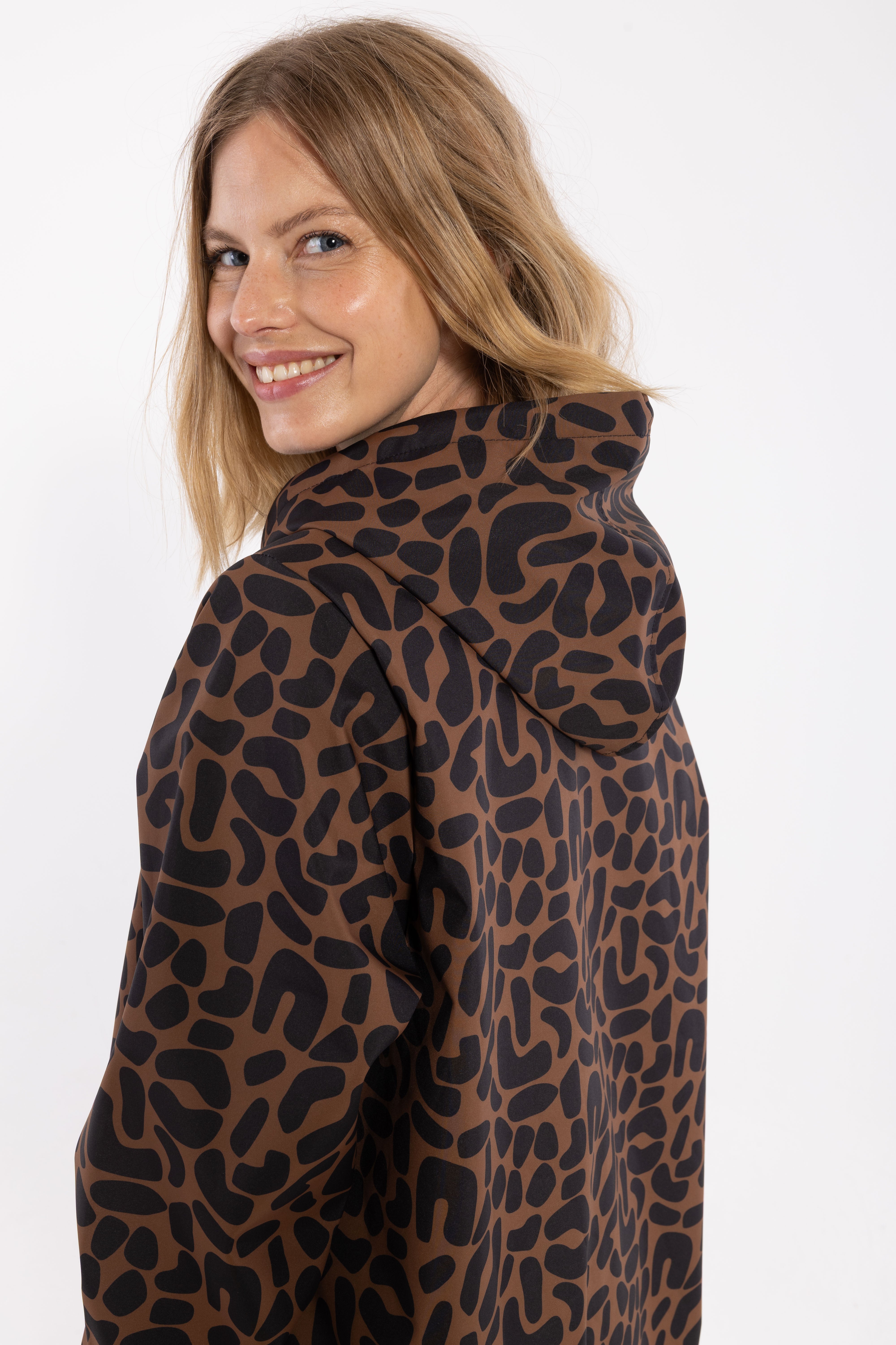 Danemarselisborg Brushed Shell Parka Brown/ Black UNILEOPARD