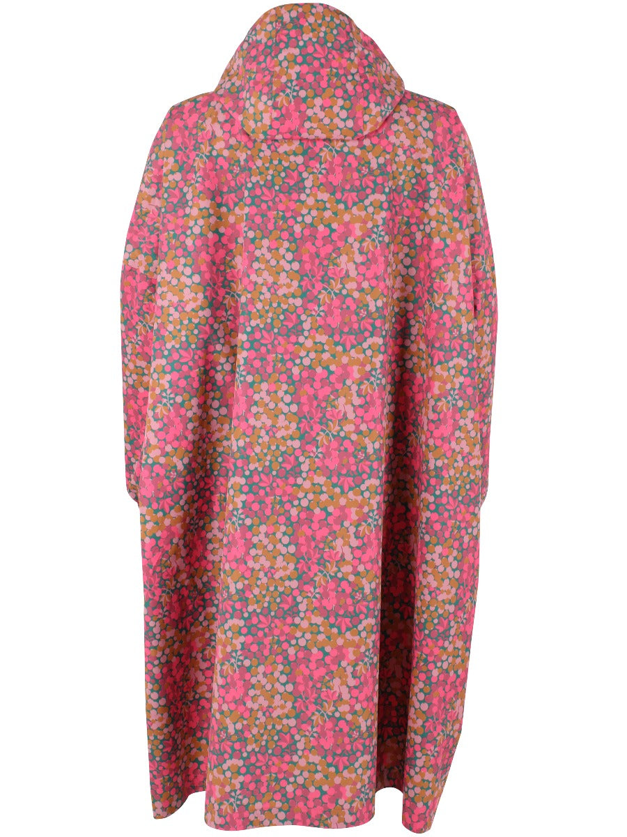 Danefae Danedream Drops Poncho Berrygood pink back