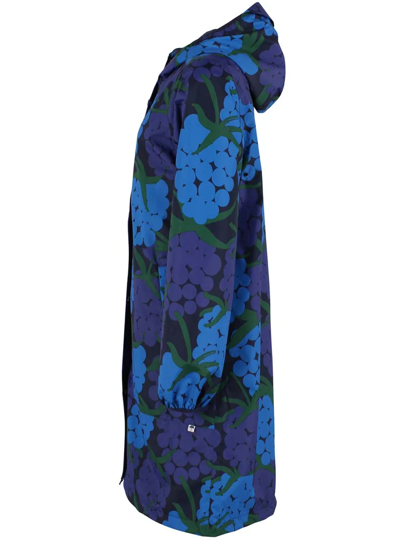 Danefae Edith Regenjas Dark Navy Maxiberry side