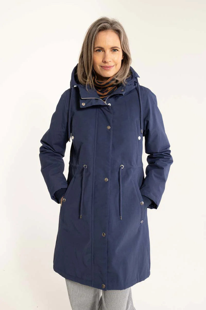 Danefae Winter Regenparka Dames Danenora Grey Marine