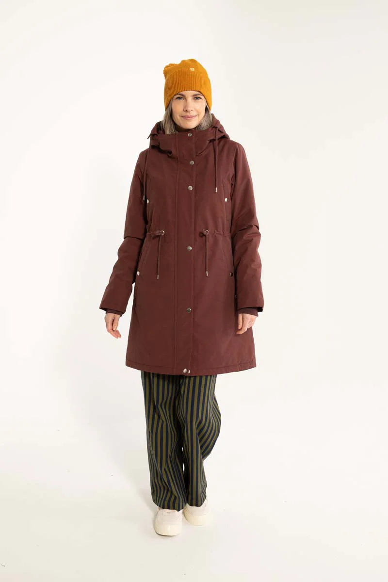 Danefae Winter Regenparka Dames Danenora Deep Bordeaux