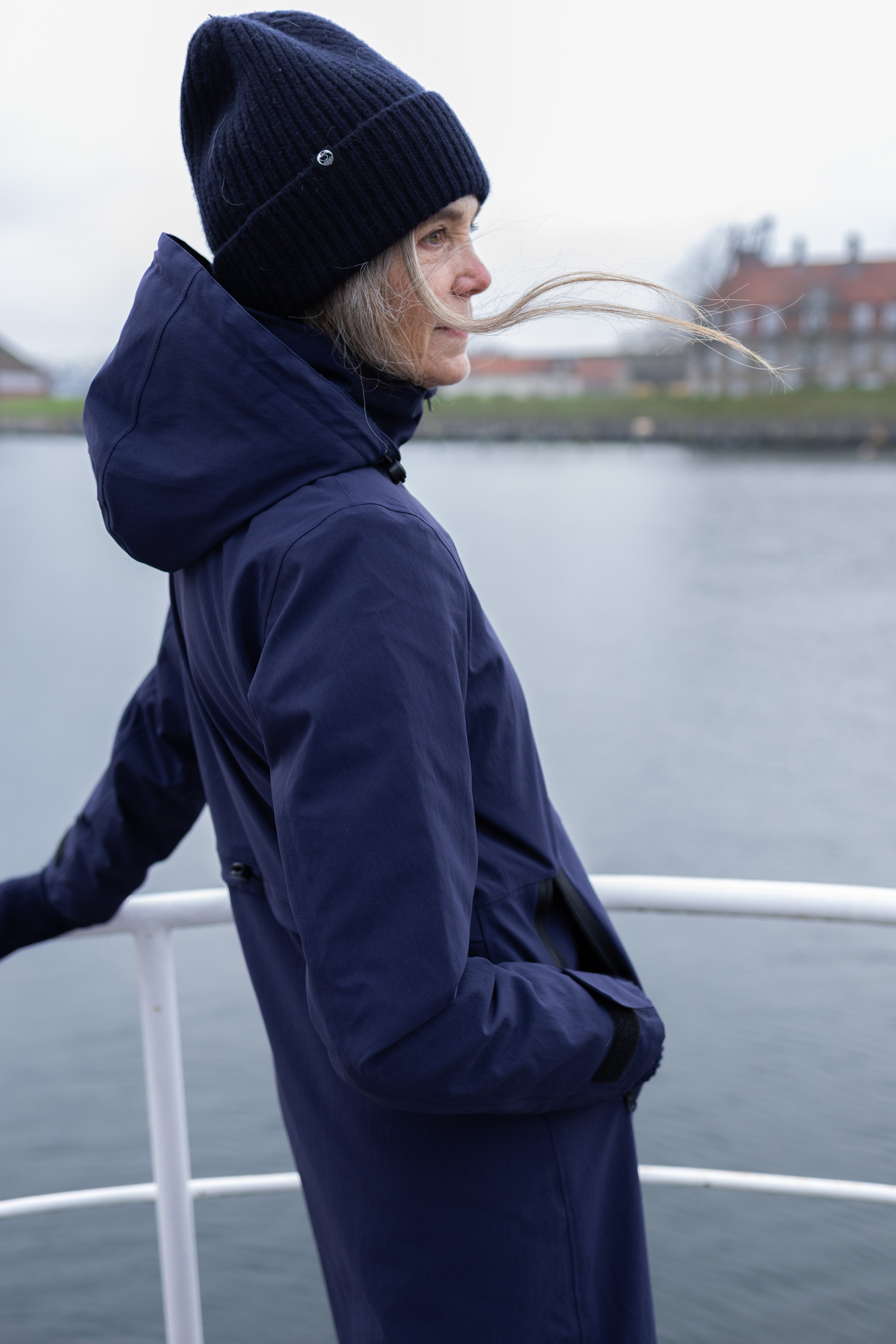 Danefae Premium Winter Regenjas Dames Danesandur Dark Navy zij