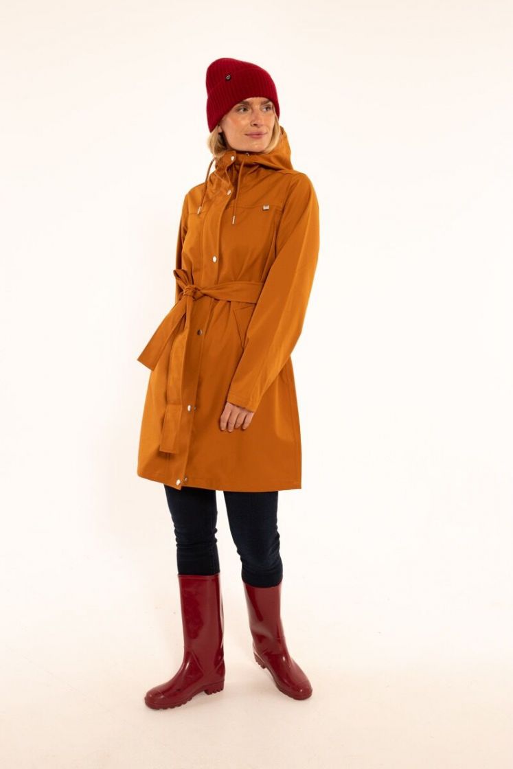 Danefae Regenjas Dames Danerainlover Oker model voorkant