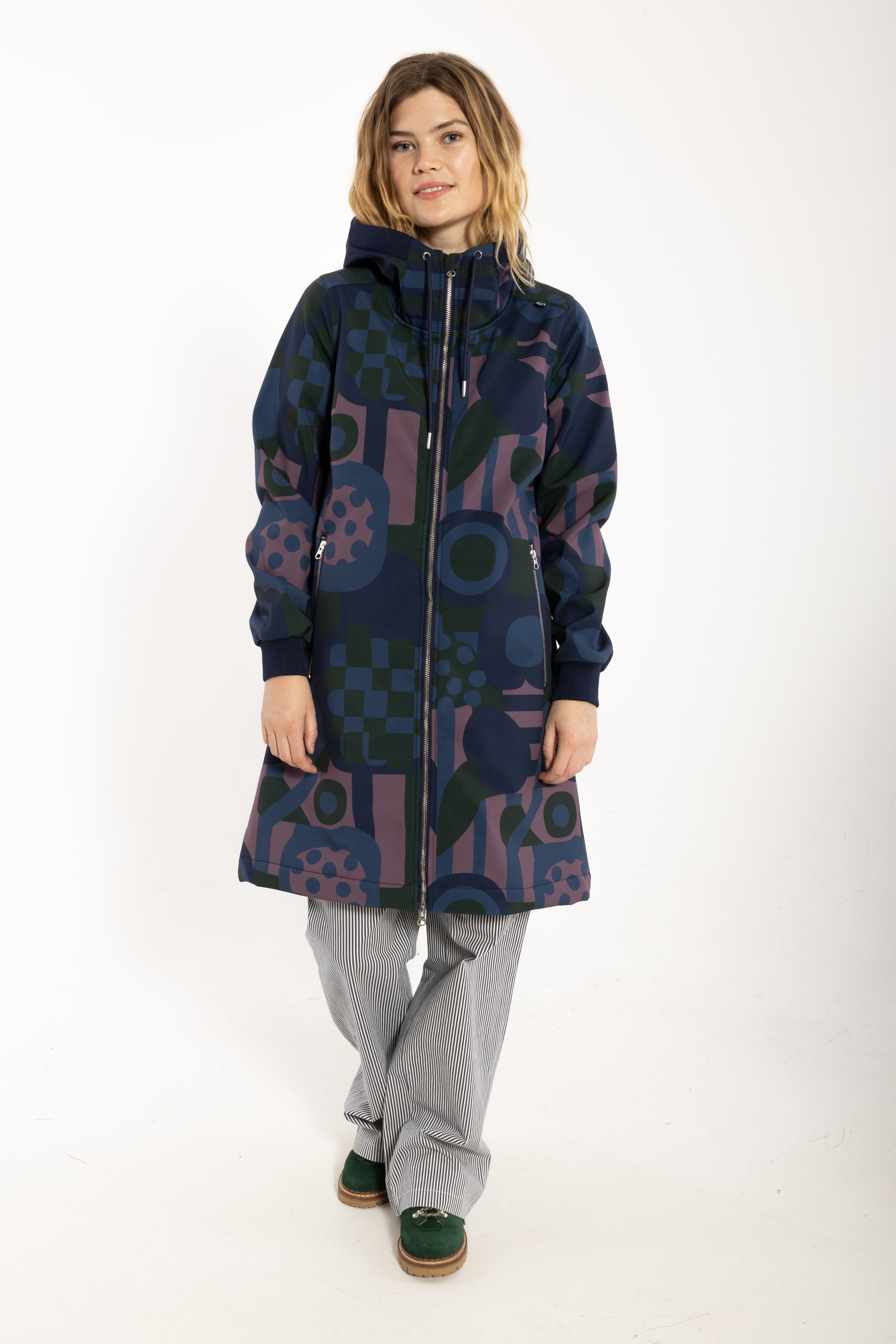 Danefae Softshell Regenjas Danejane Dark Forest Patchland
