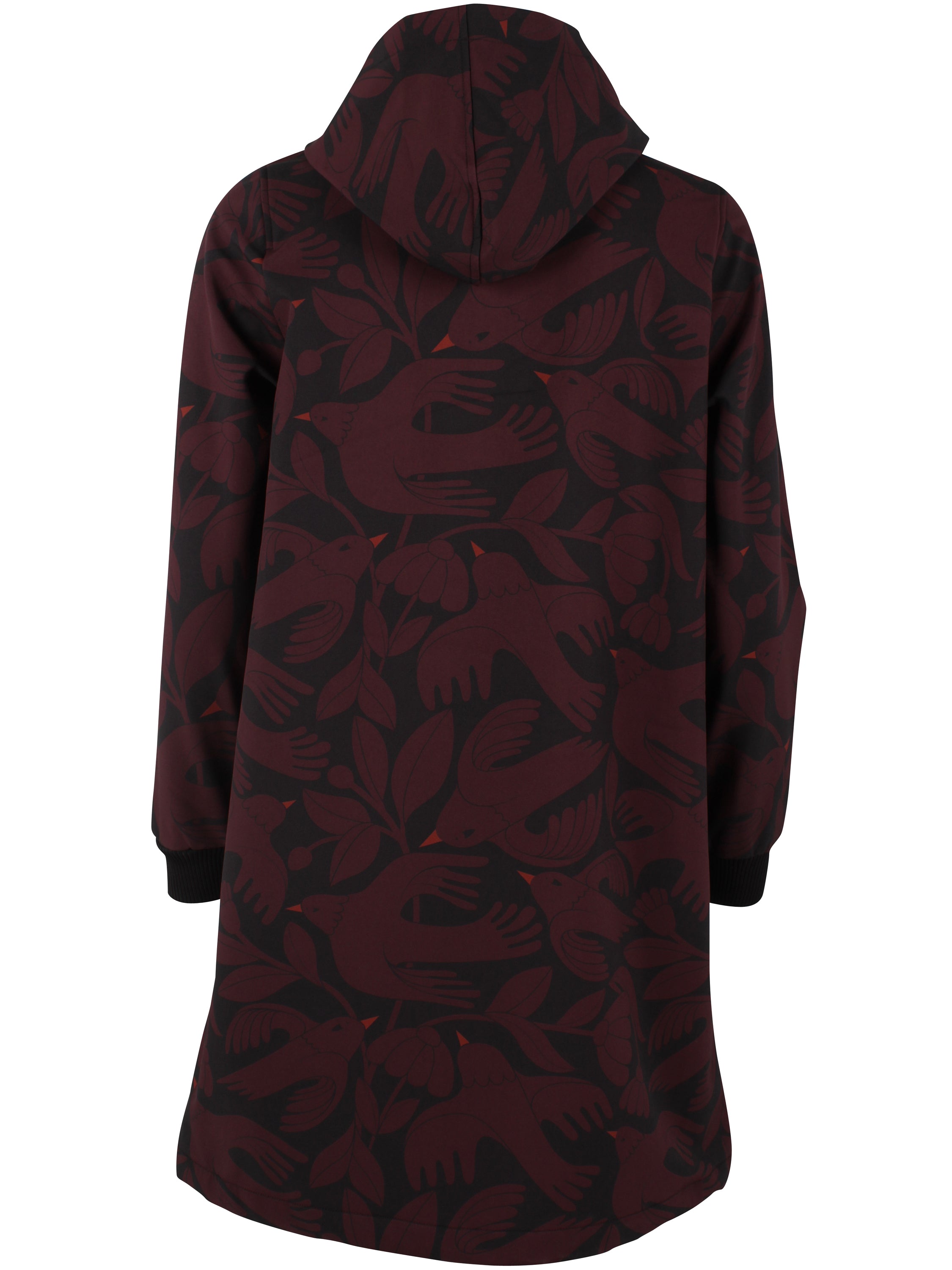 Danekarla Softshell Black/Dark Wine Birdie back