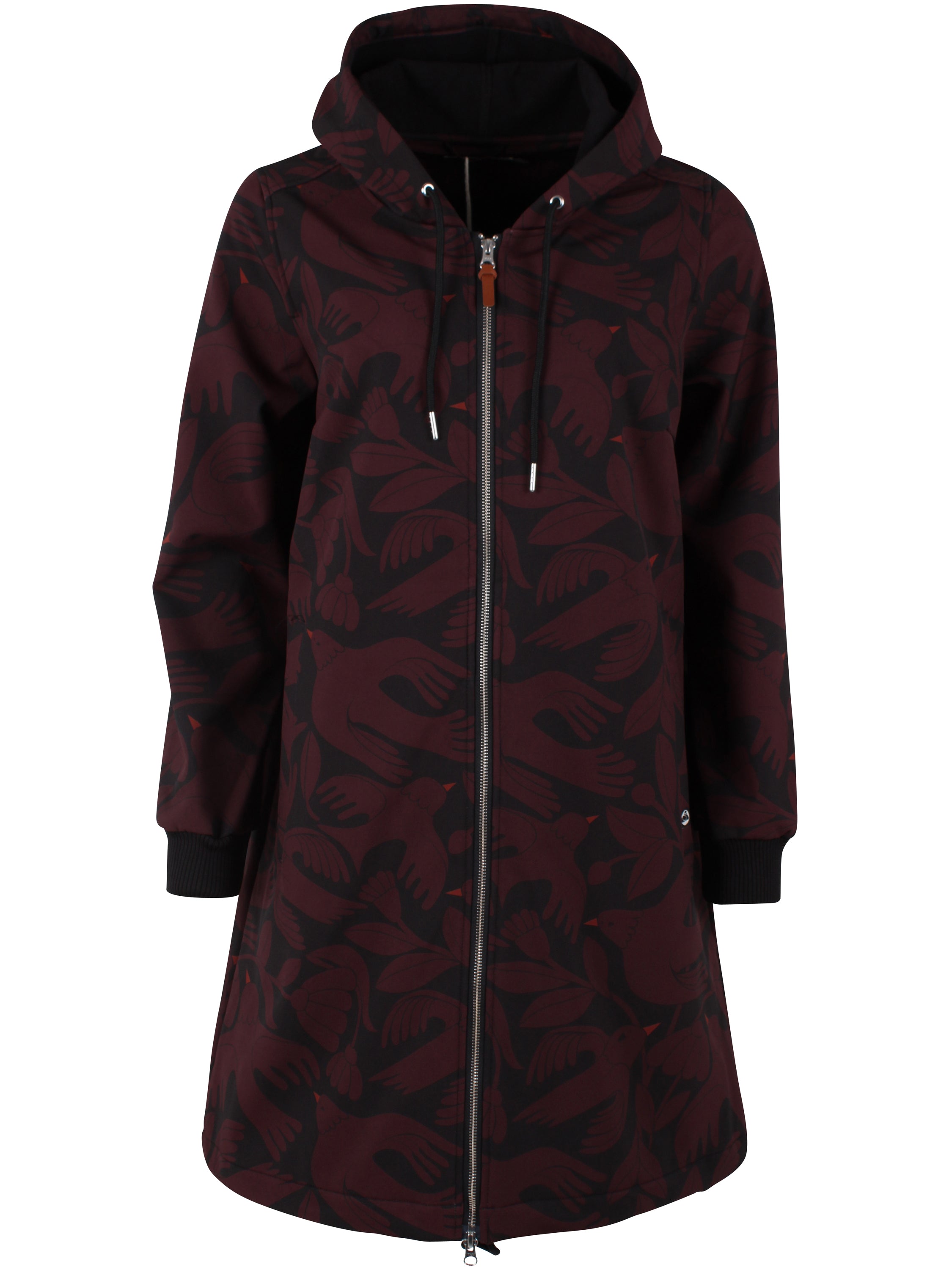 Danekarla Softshell Black/Dark Wine Birdie front