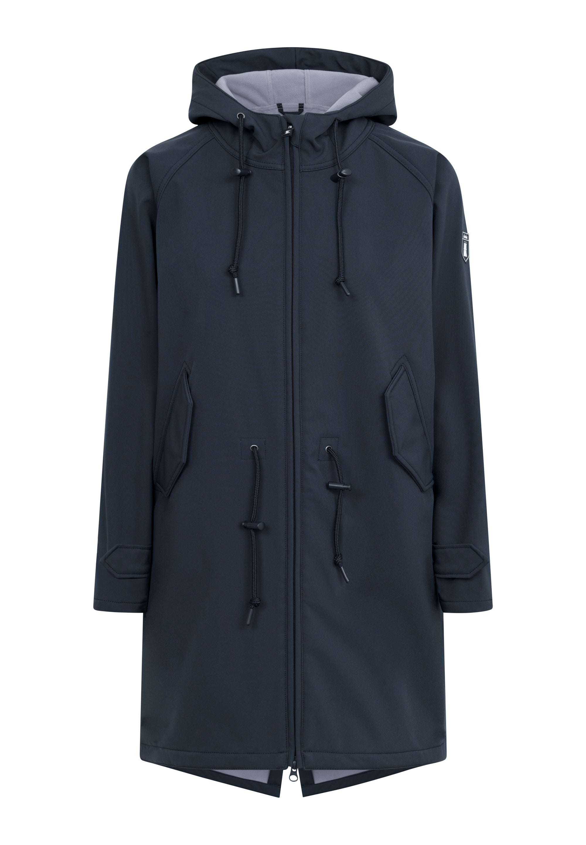Derbe Regenjas Dames Softshell Friese Island Navy/ Lavendel Grijs front