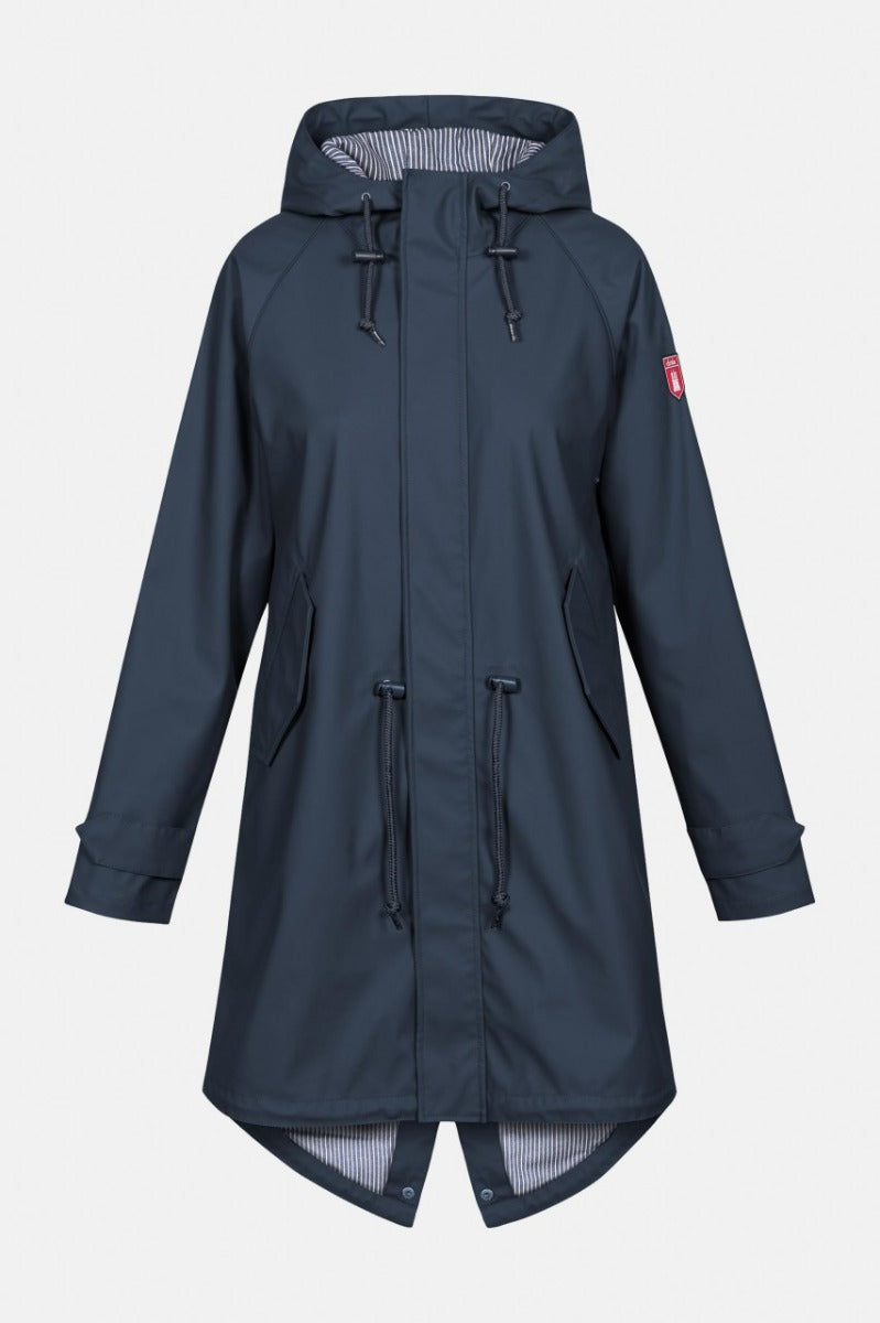 Derbe Regenjas Traveby Friese Fisher Dames Navy front