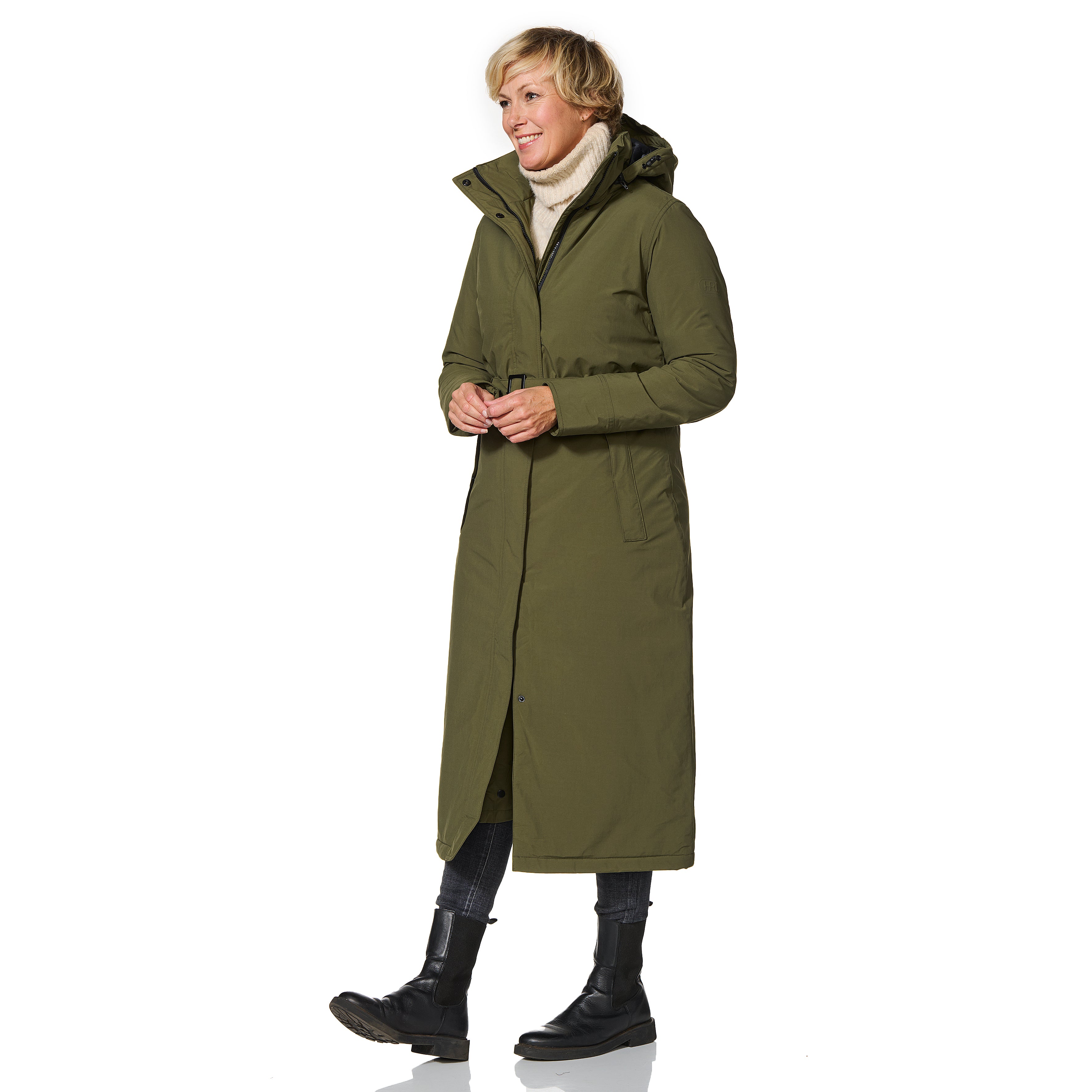 Happy Rainy Days Extra langer Regenmantel gesteppt Toronto Olive