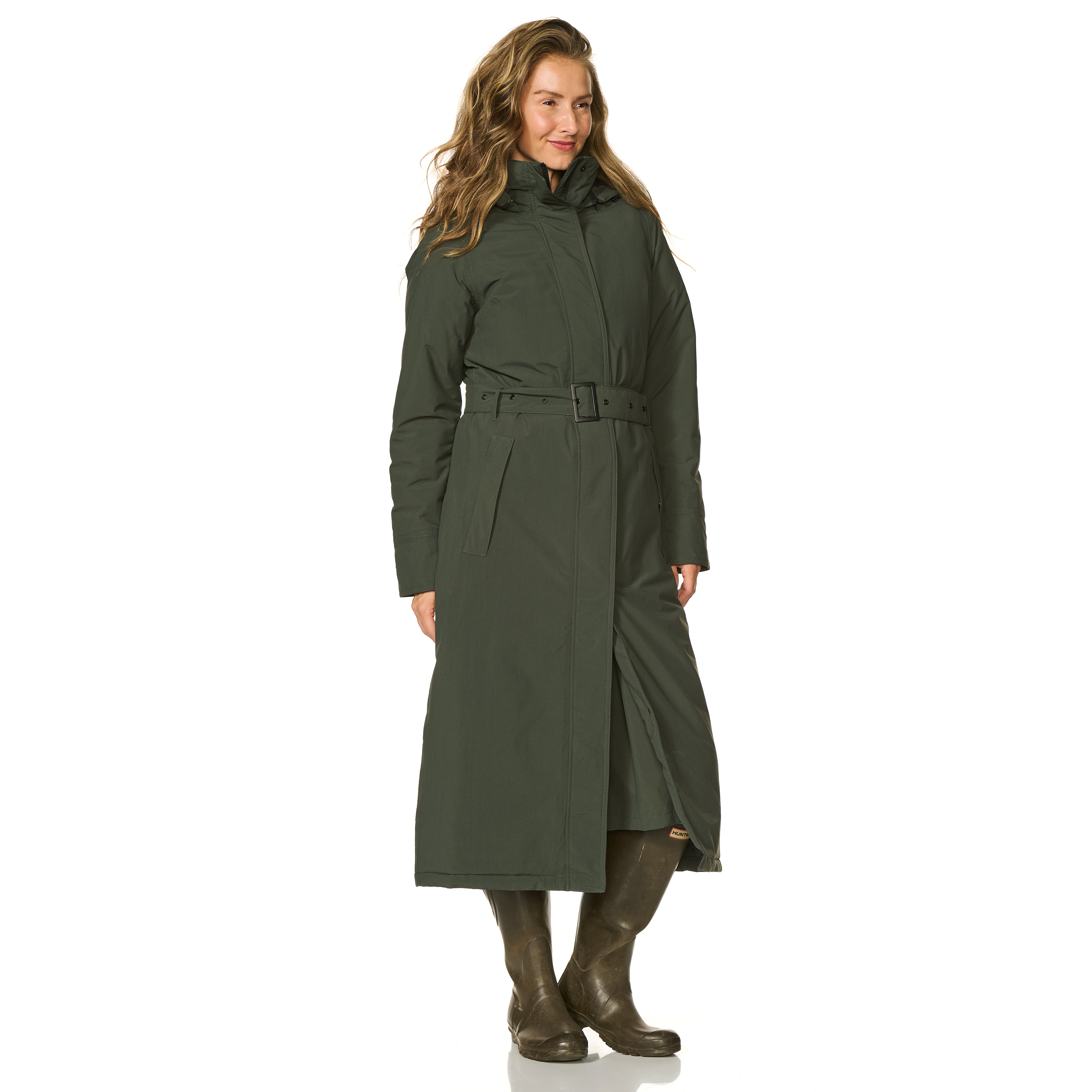 Happy Rainy Days Extra Lange Regenjas Gewatteerd Toronto Donkergroen