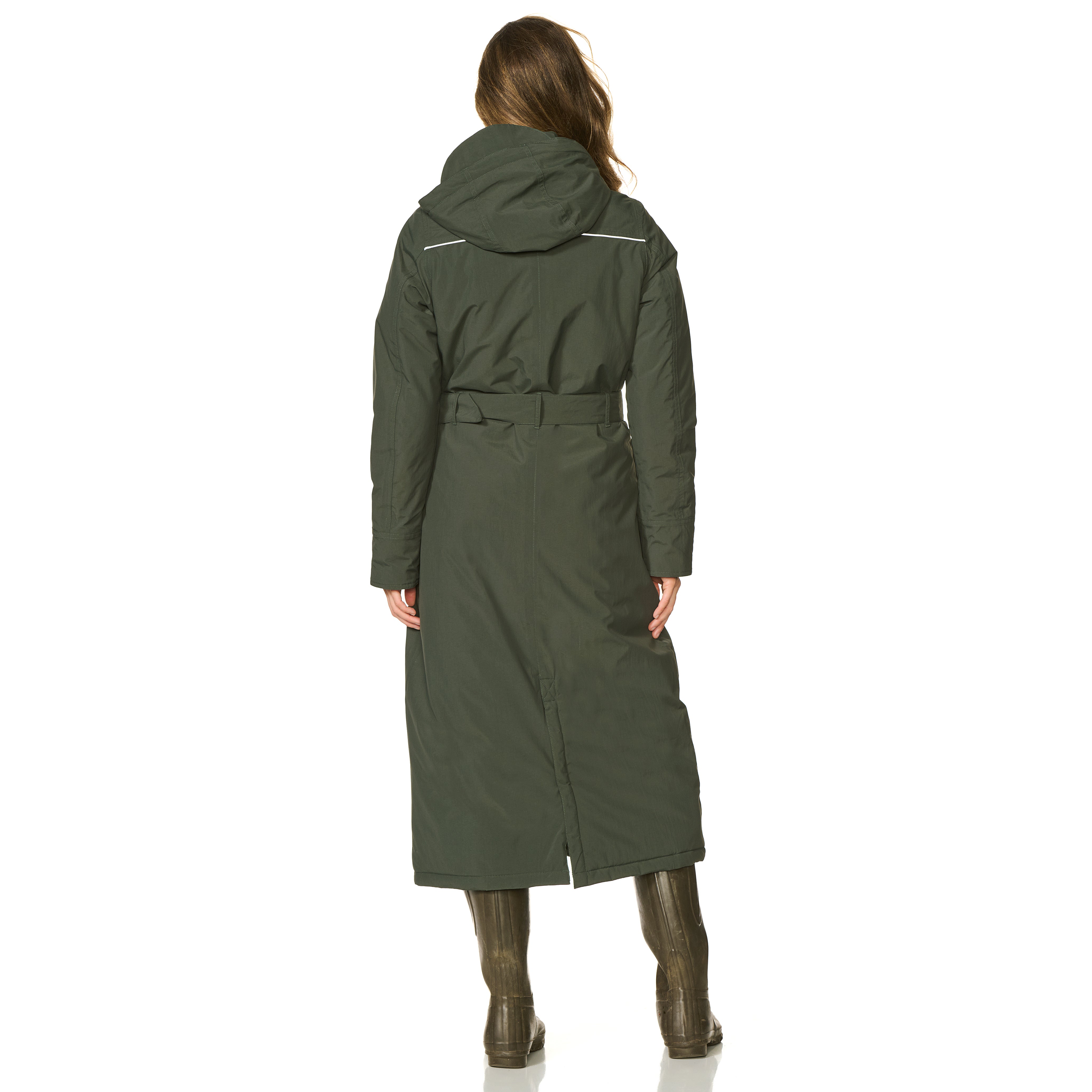 Happy Rainy Days Extra Lange Regenjas Gewatteerd Toronto Donkergroen