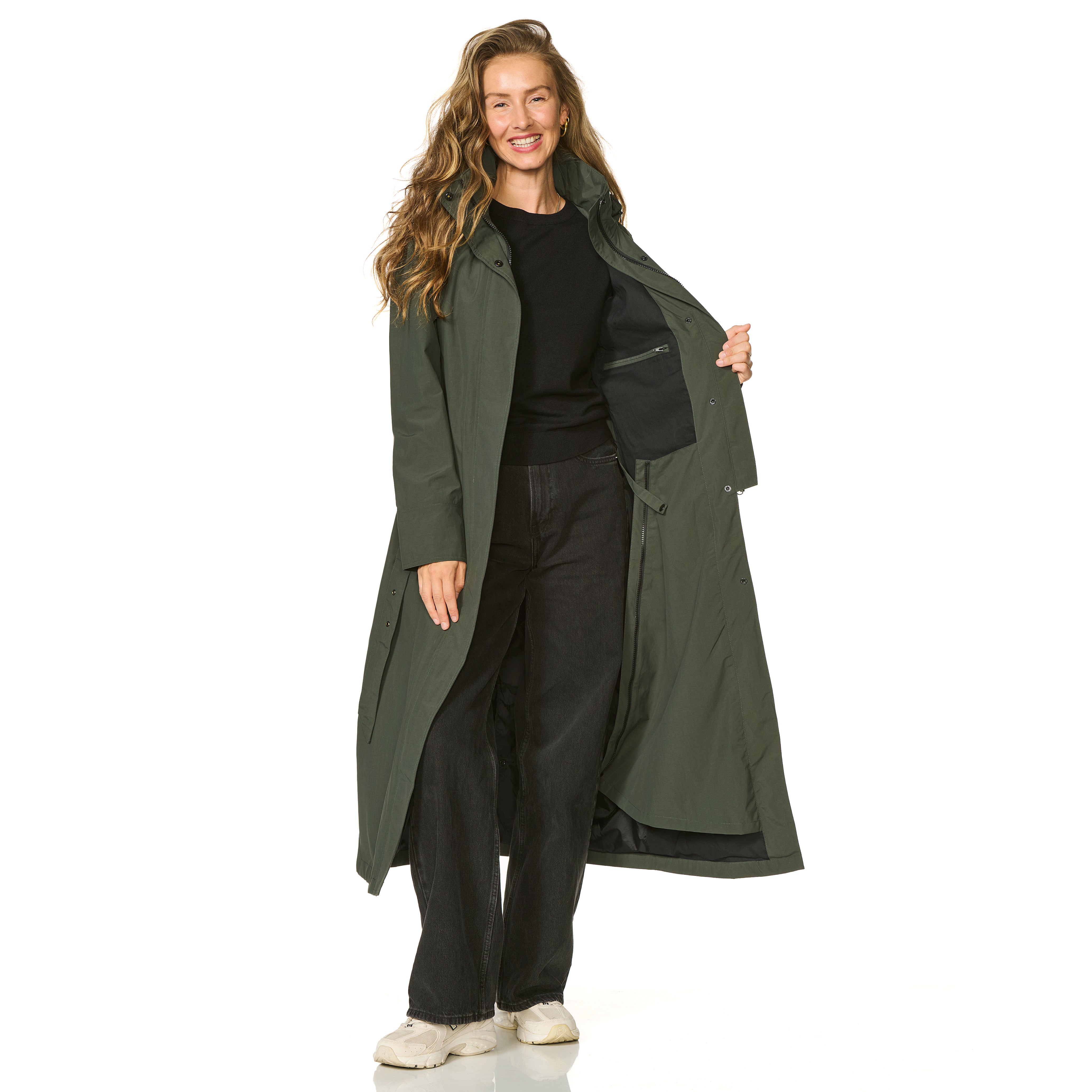 Happy Rainy Days Extra Lange Regenjas Montreal Donkergroen