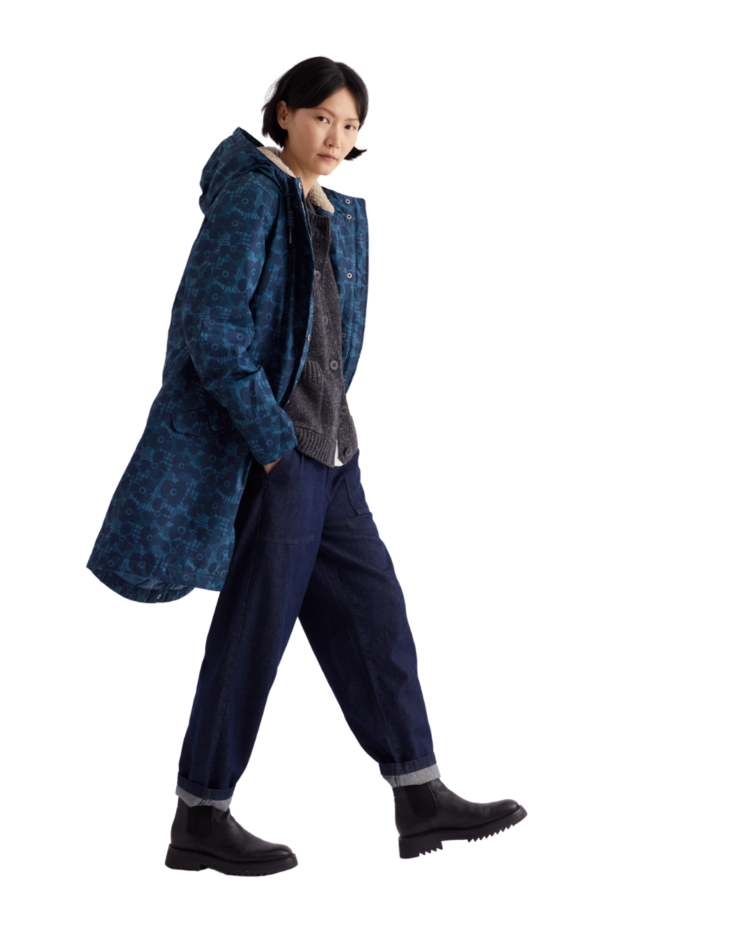 Seasalt Winter Parka Dames Plant Hunter Patchwork Bloom Squall