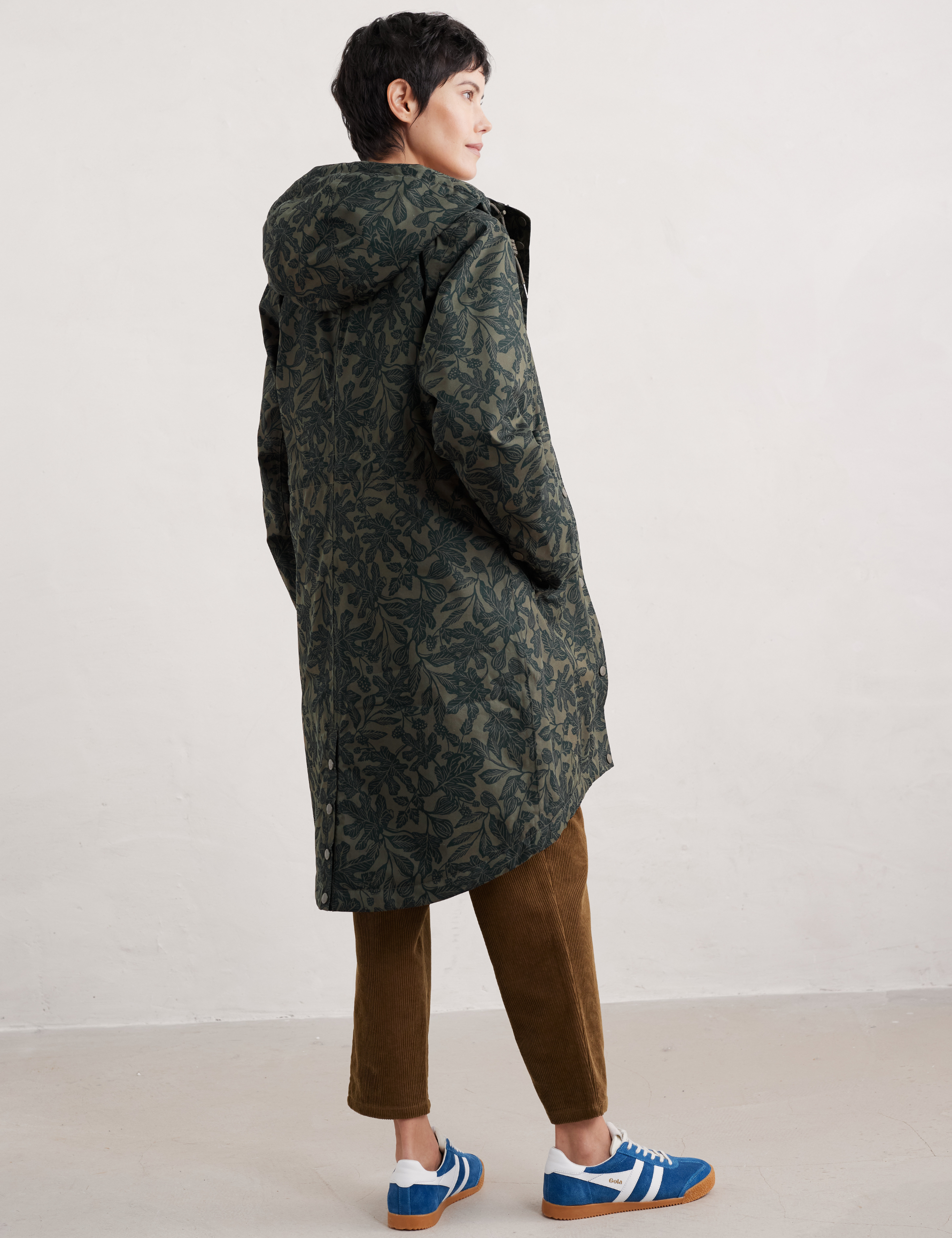 Seasalt Winter Parka Dames Plant Hunter Fig Tree Print