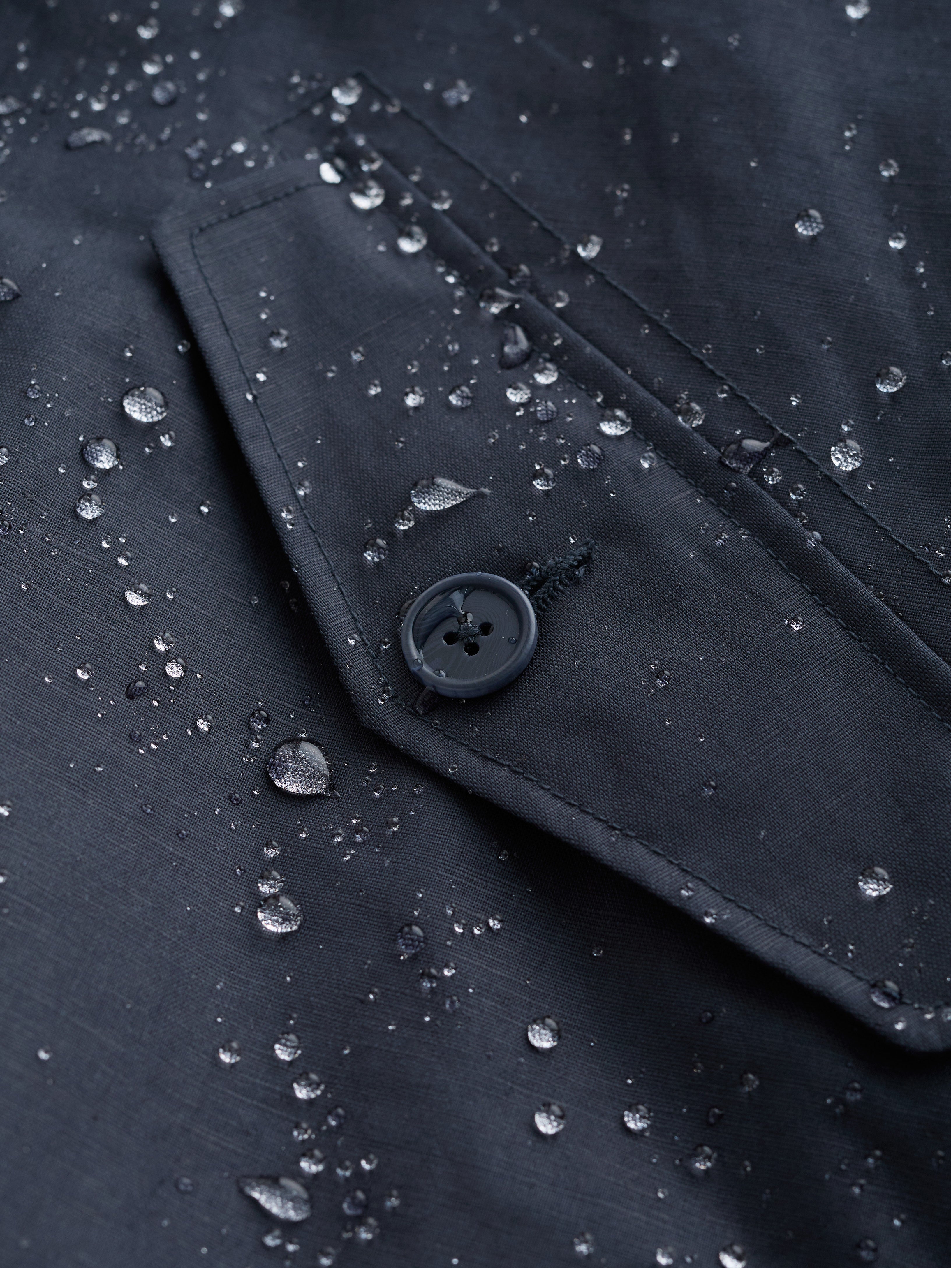 Seasalt Regenjas Dames Seafaring Coat Inkwell detail
