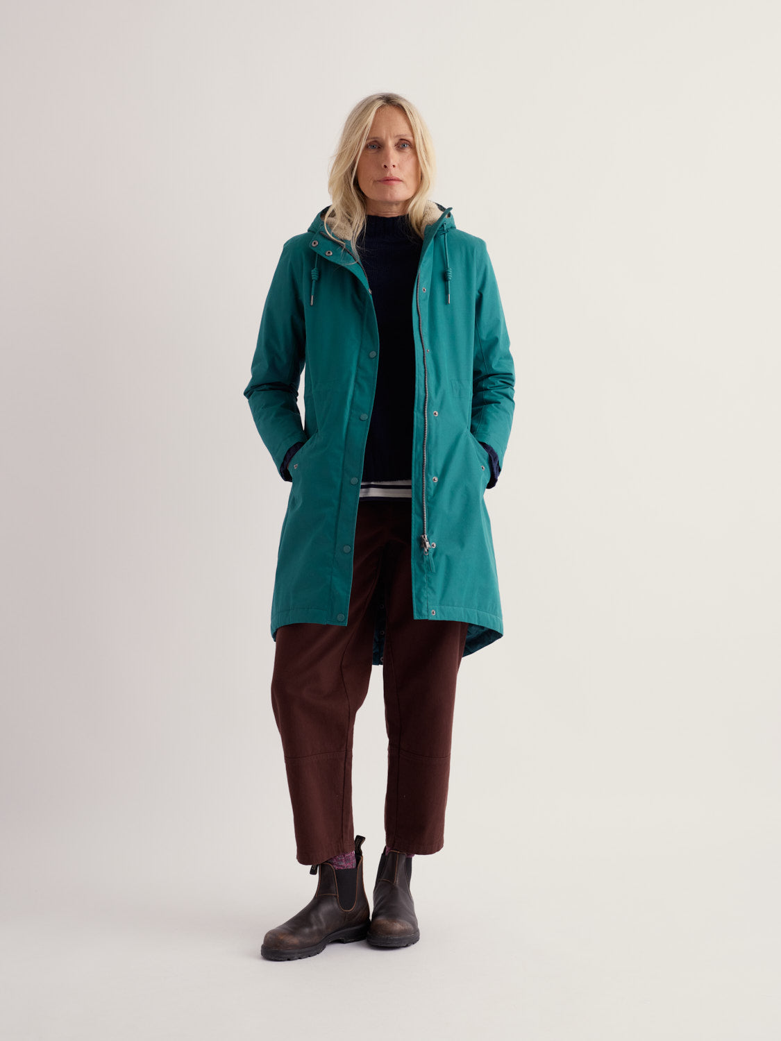 Seasalt Winter Parka Dames Plant Hunter Petrol/ Gust model2