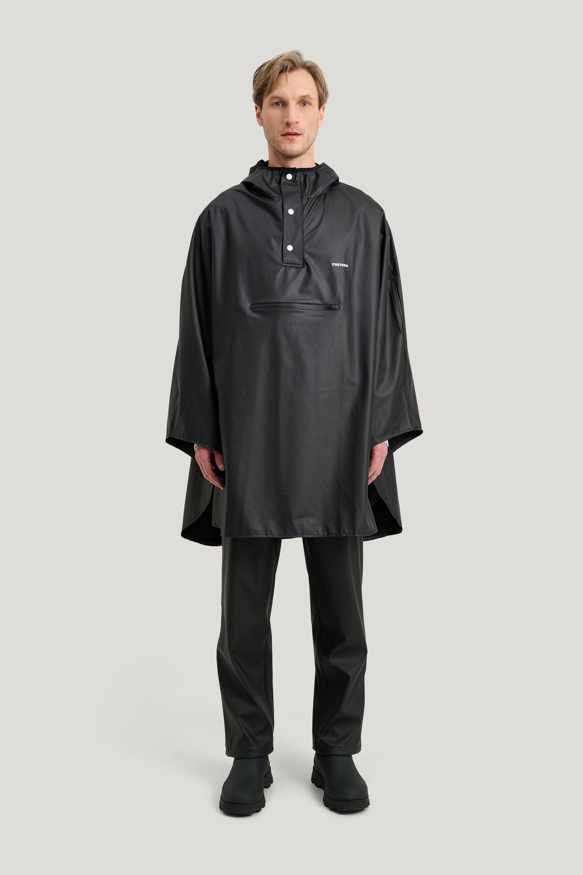 Tretorn Light Rain Poncho zwart man