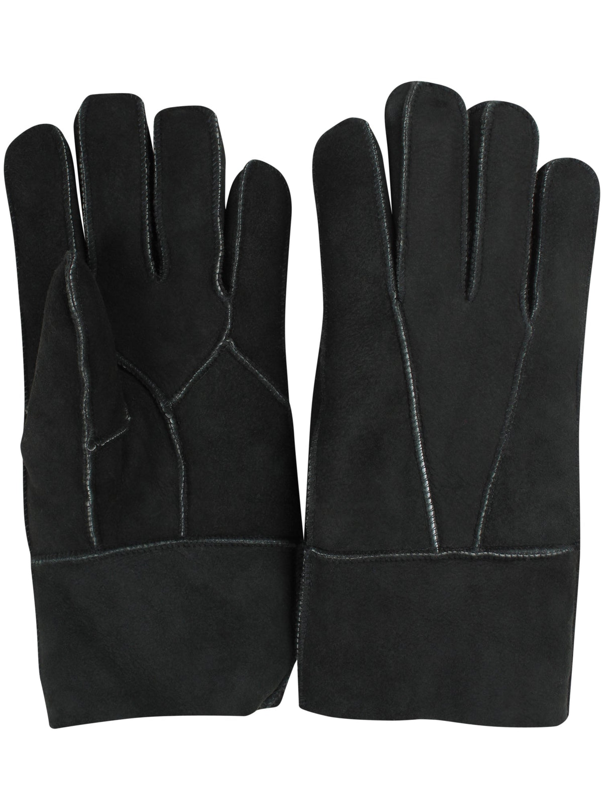 Danefæ No Waste Sheepskin Finger Gloves in donkergroen