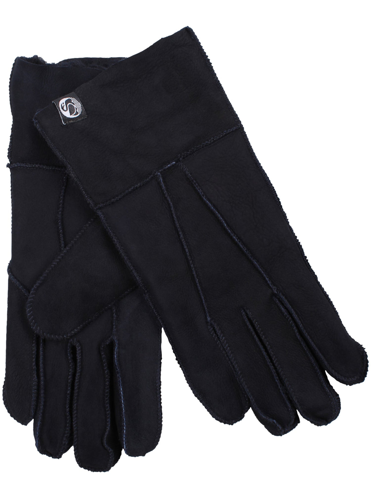 Danefæ No Waste Sheepskin Finger Gloves in donkerblauw