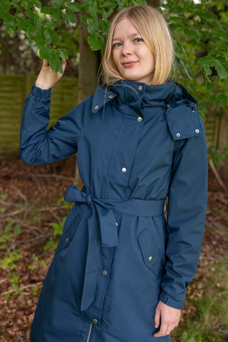 Danefae Winter Regenjas Dames Danebornholm Staal Blauw