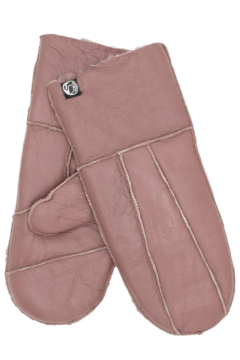 Danefæ No Waste Napa schapenvacht wanten – Rose Beige