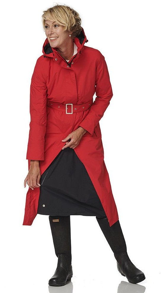 Happy Rainy Days Extra Long Raincoat Montreal Red Hipinderegen