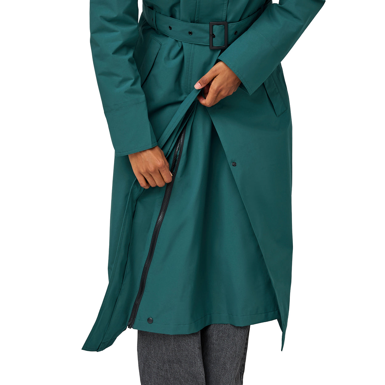 Happy Rainy Days Montreal Teal extra lange damesjas