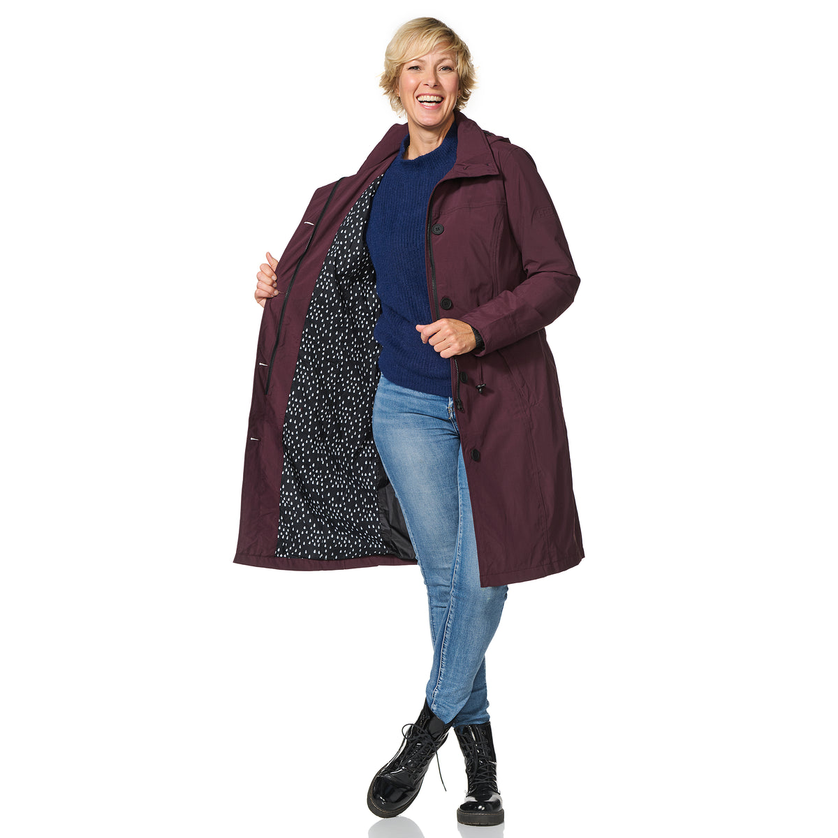 Happy Rainy Days Porto regenjas Burgundy - productfoto 3