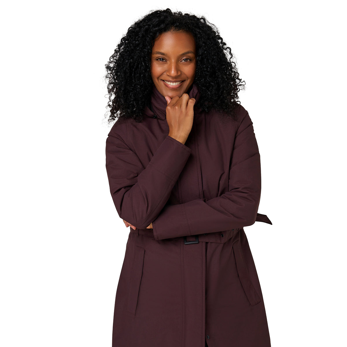 Happy Rainy Days Toronto Burgandy rood waterdichte winterjas voor dames