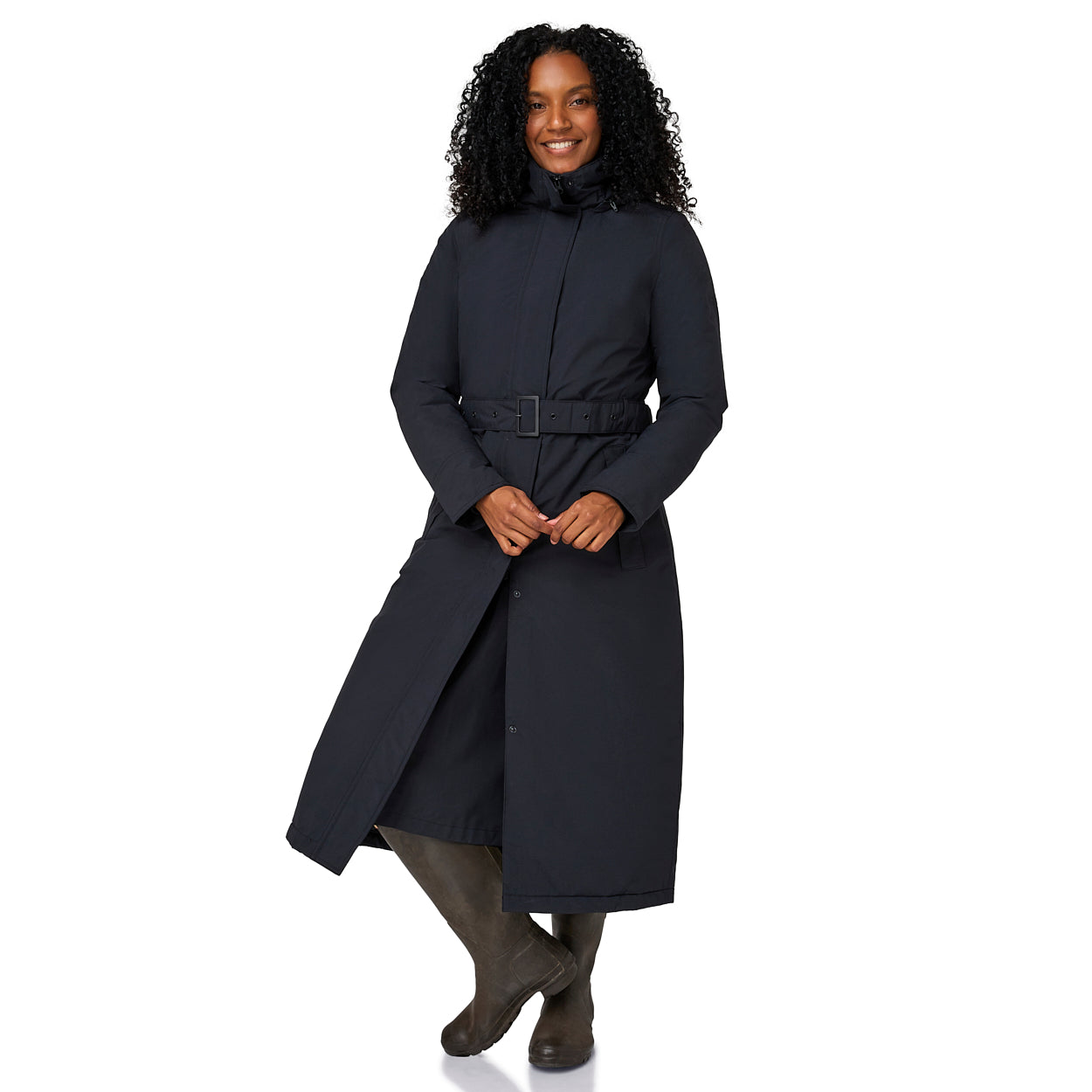 Happy Rainy Days Toronto Zwart gewatteerde regenjas voor dames