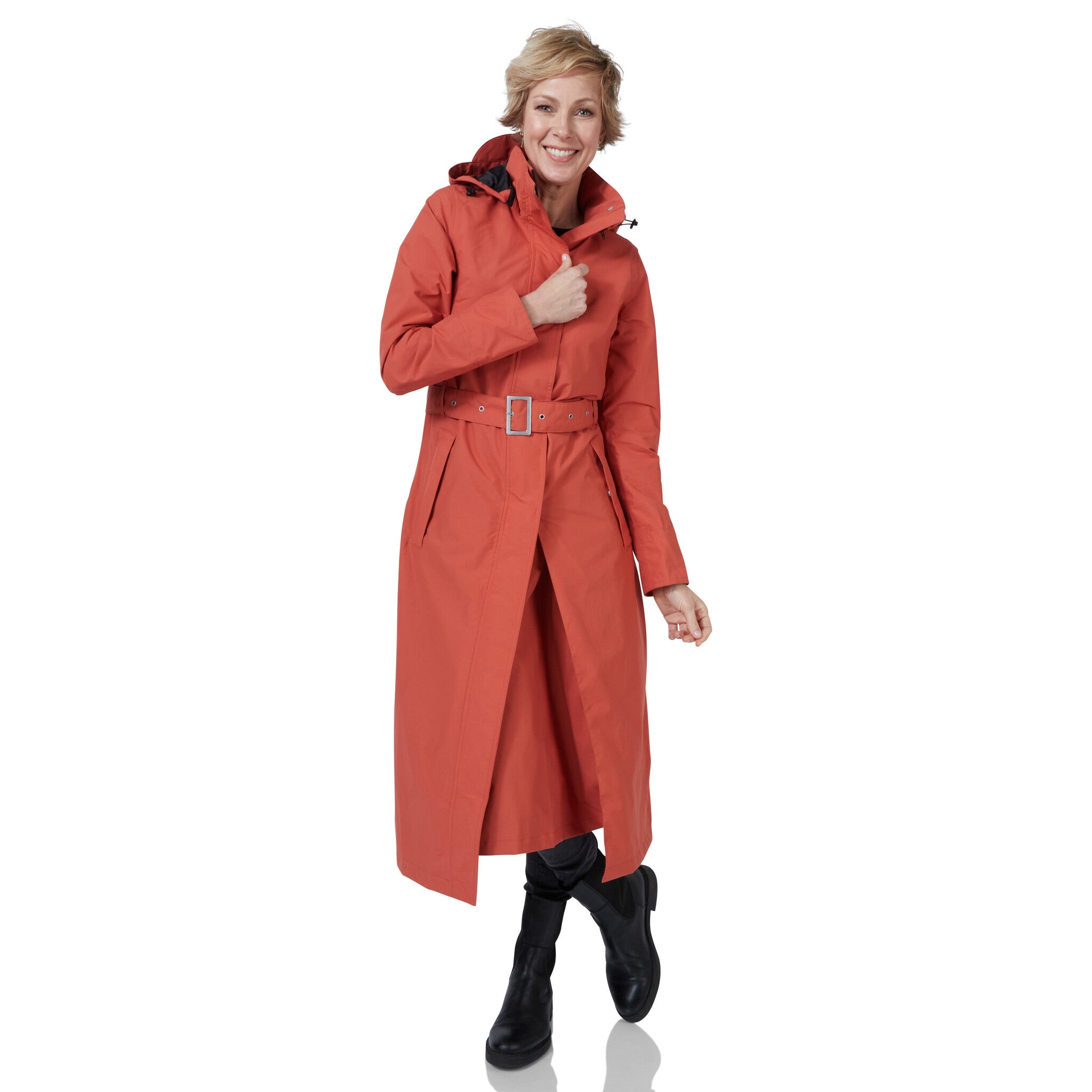 Happy Rainy Days Extra langer Regenmantel Montreal Hot Sauce