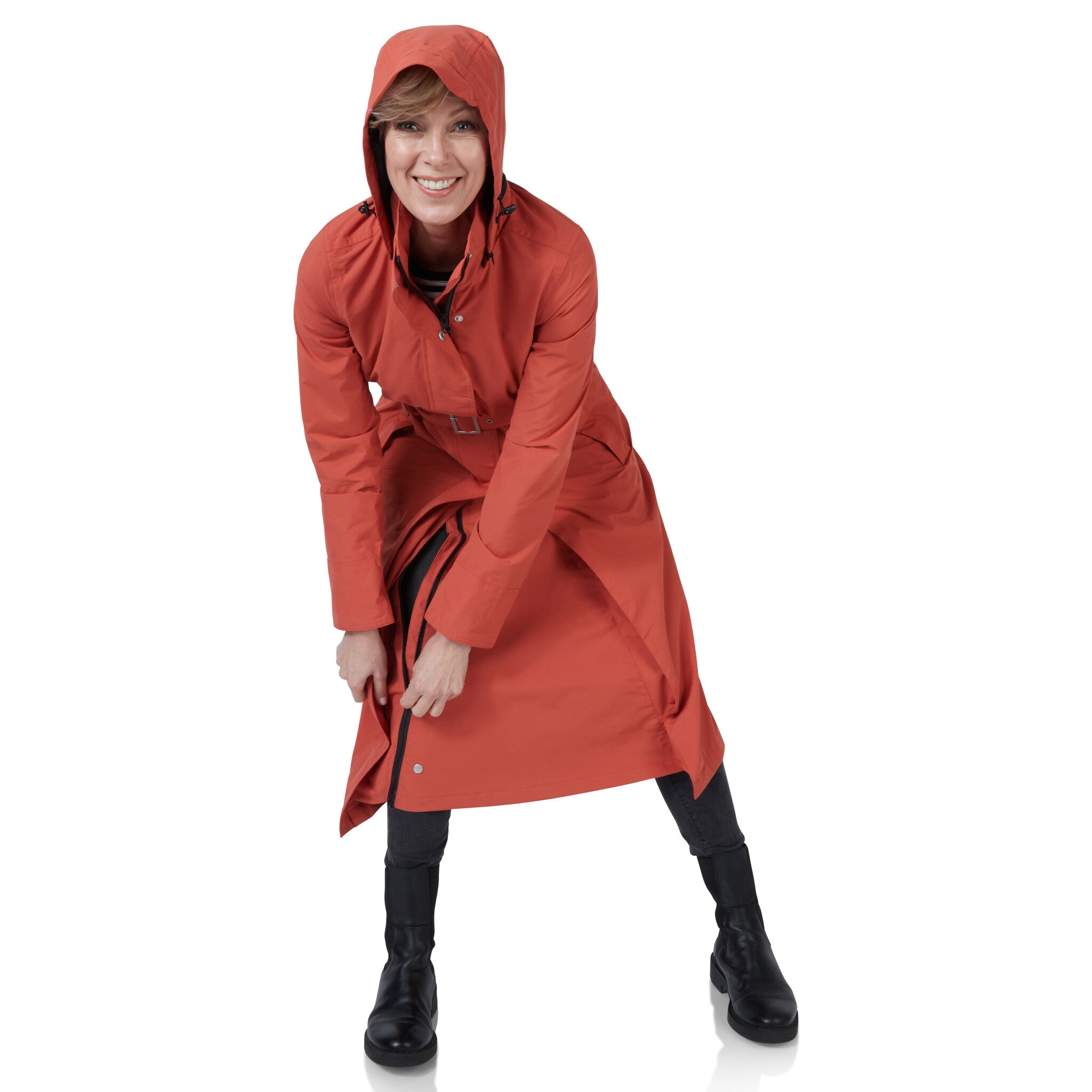 Happy Rainy Days Extra langer Regenmantel Montreal Hot Sauce