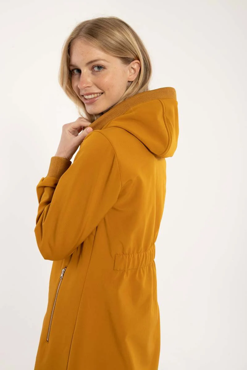 Danefae Softshell Regenjas Danejane Dames Mustard