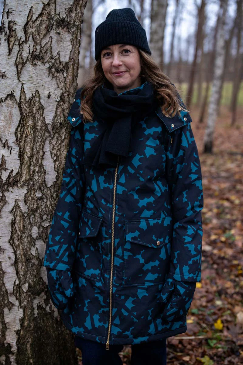 Danefae Regenmantel Damen Daneturell Blumendruck