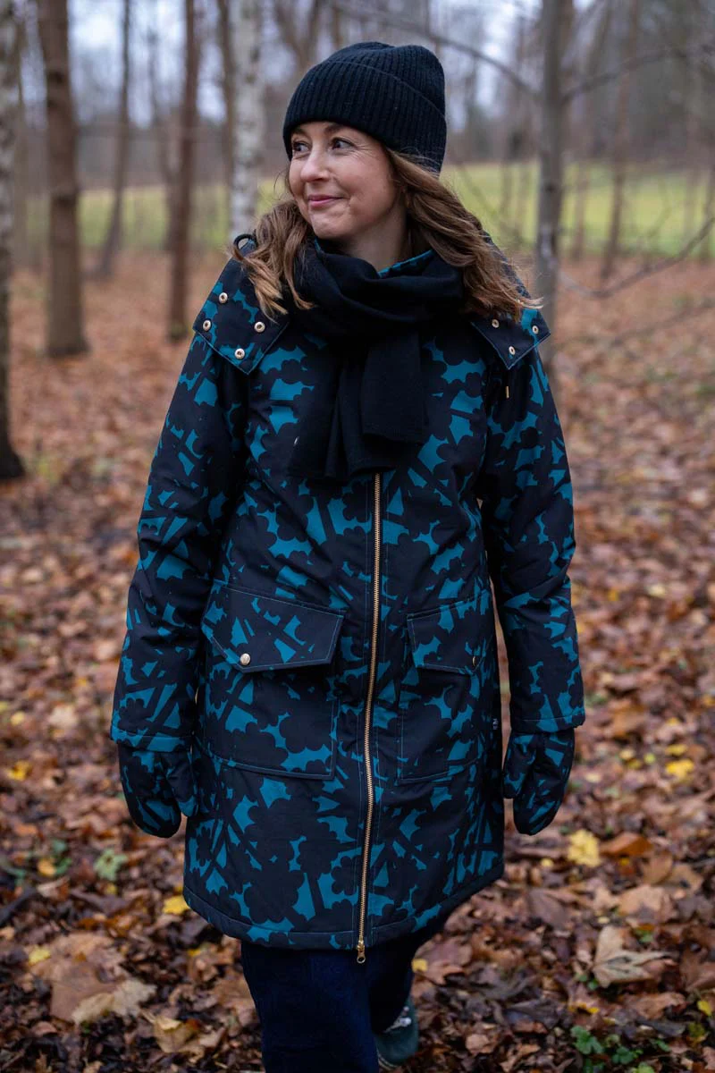 Danefae Regenmantel Damen Daneturell Blumendruck