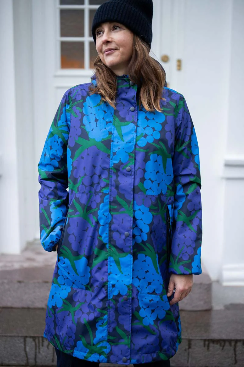 Danefae Edith Regenjas Dames Dark Navy Maxiberry