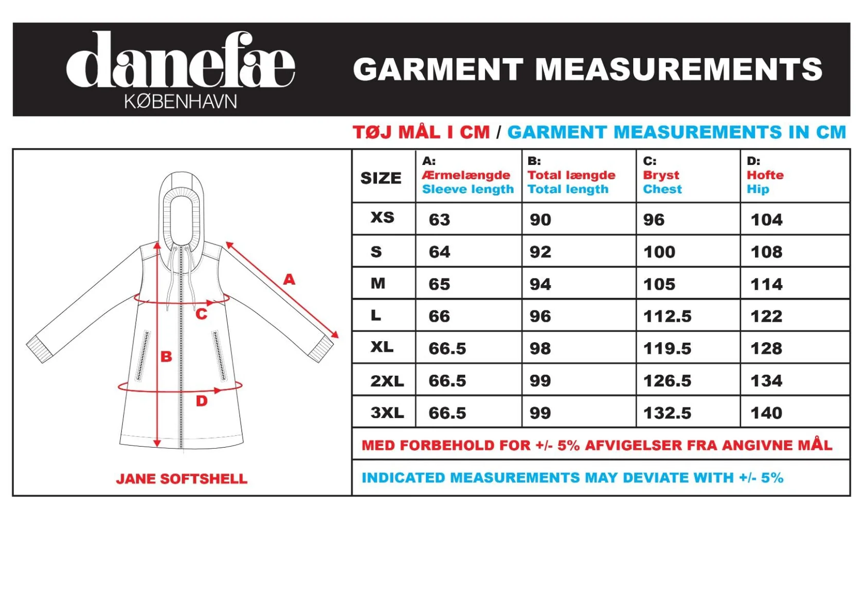 Danefae Softshell Regenmantel Danejane Damen Rot