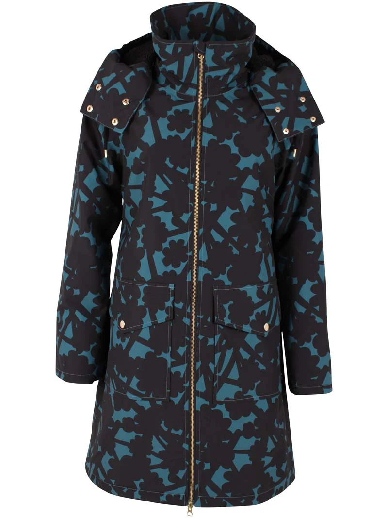 Danefae Regenmantel Damen Daneturell Blumendruck