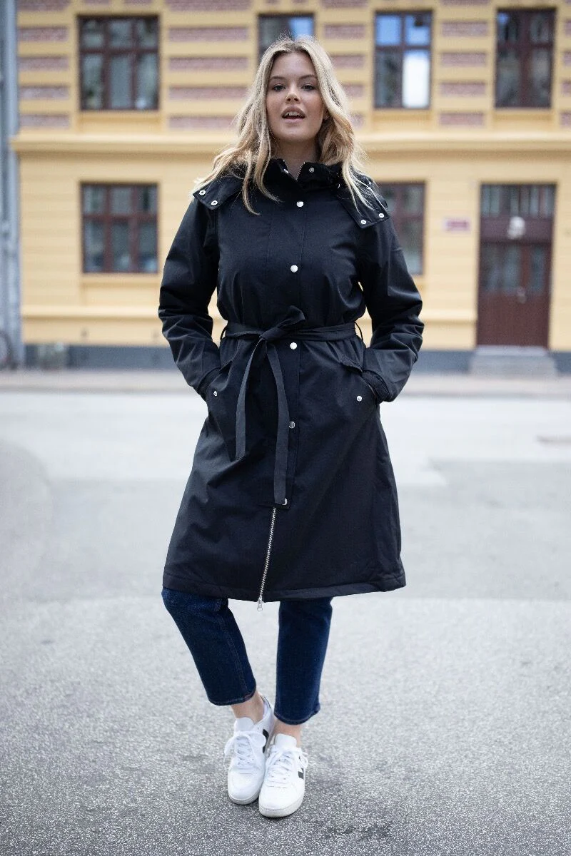 Danefae Winter Regenjas Dames Bornholm Zwart1