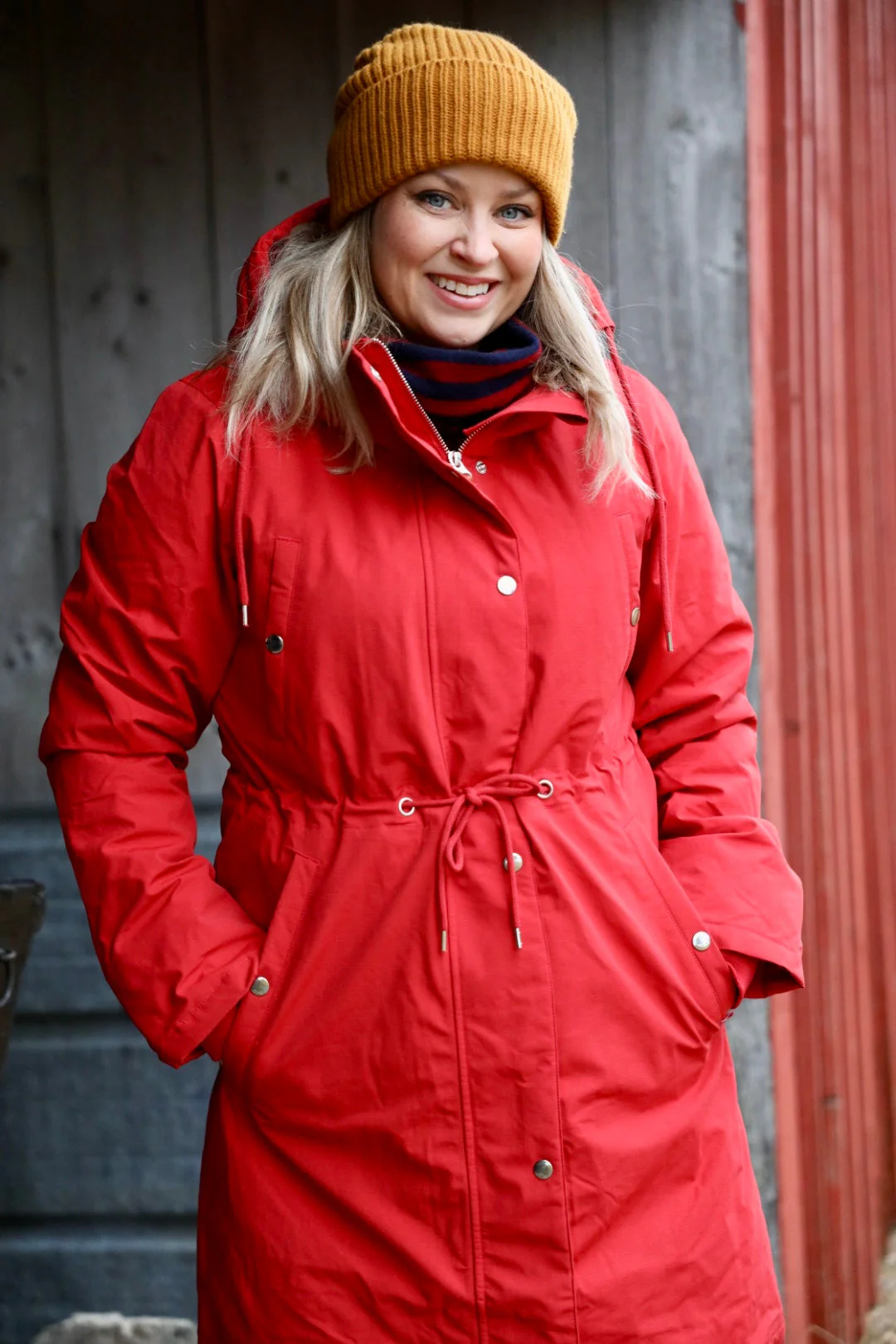 Danefae Winter Regenparka Dames Danenora Dark Red